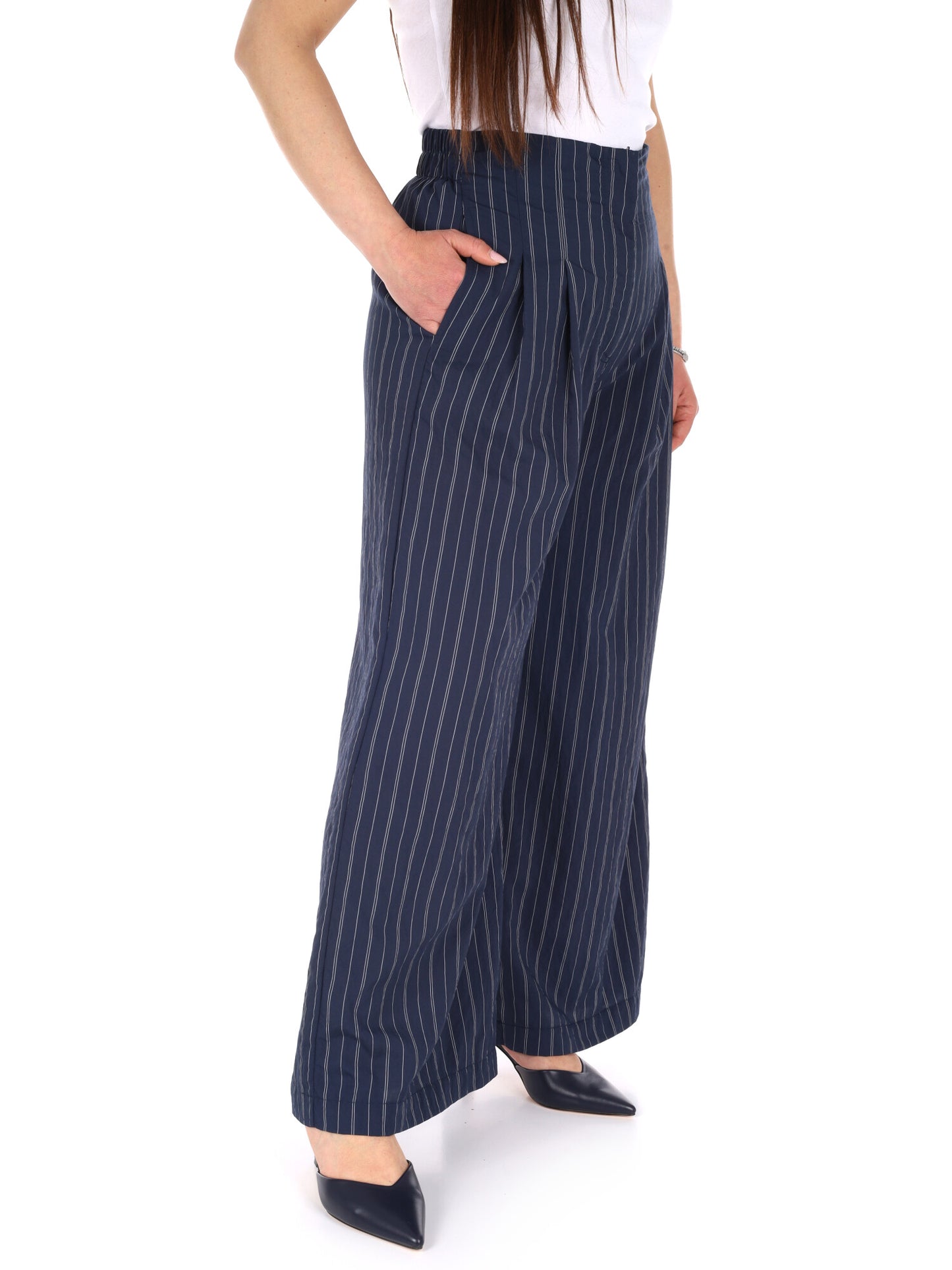 Pantaloni Yes-Zee donna blu per la primavera-estate