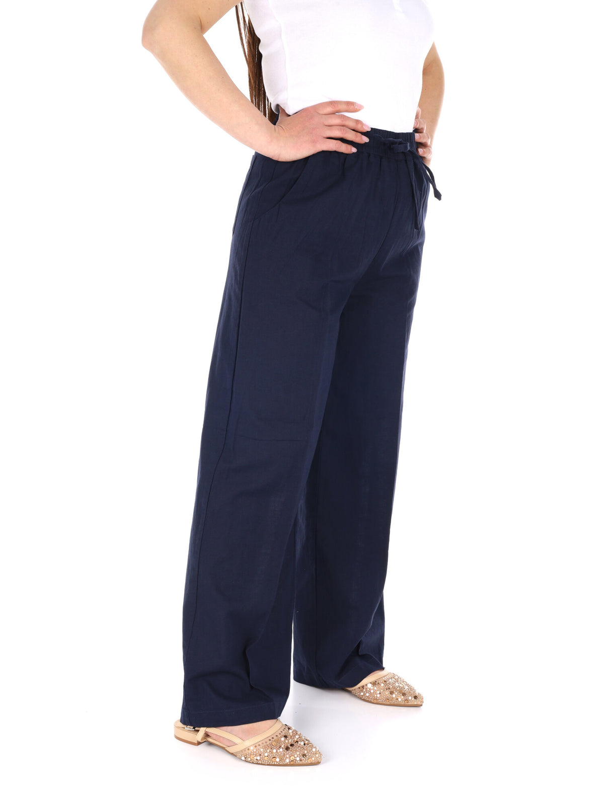 Yes zee pantalone da donna blu