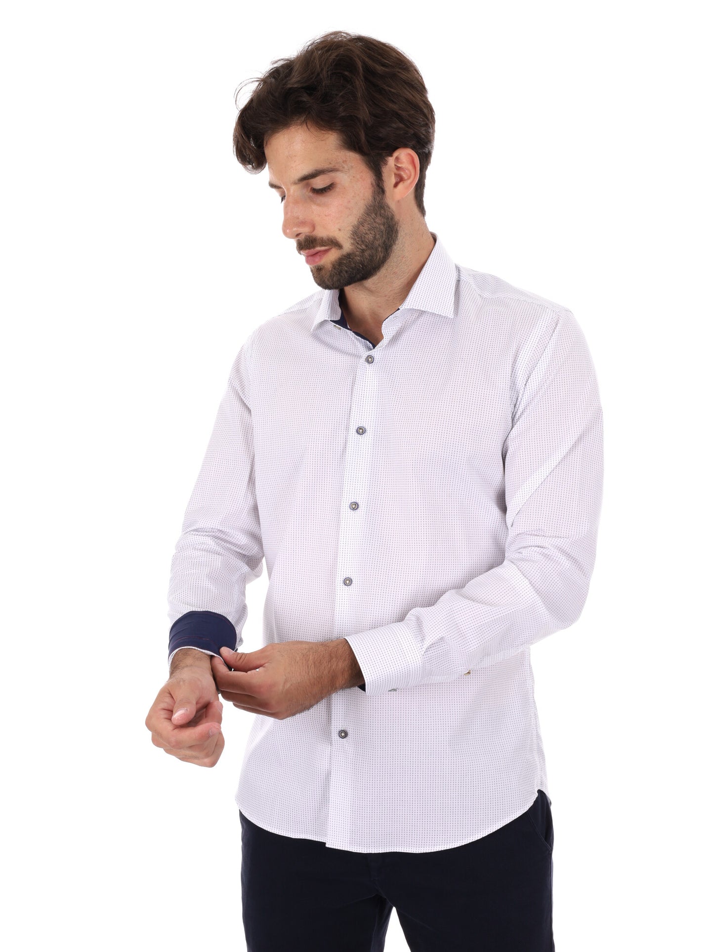 CAMICIA PARIGI FB UOMO BIANCO BLU