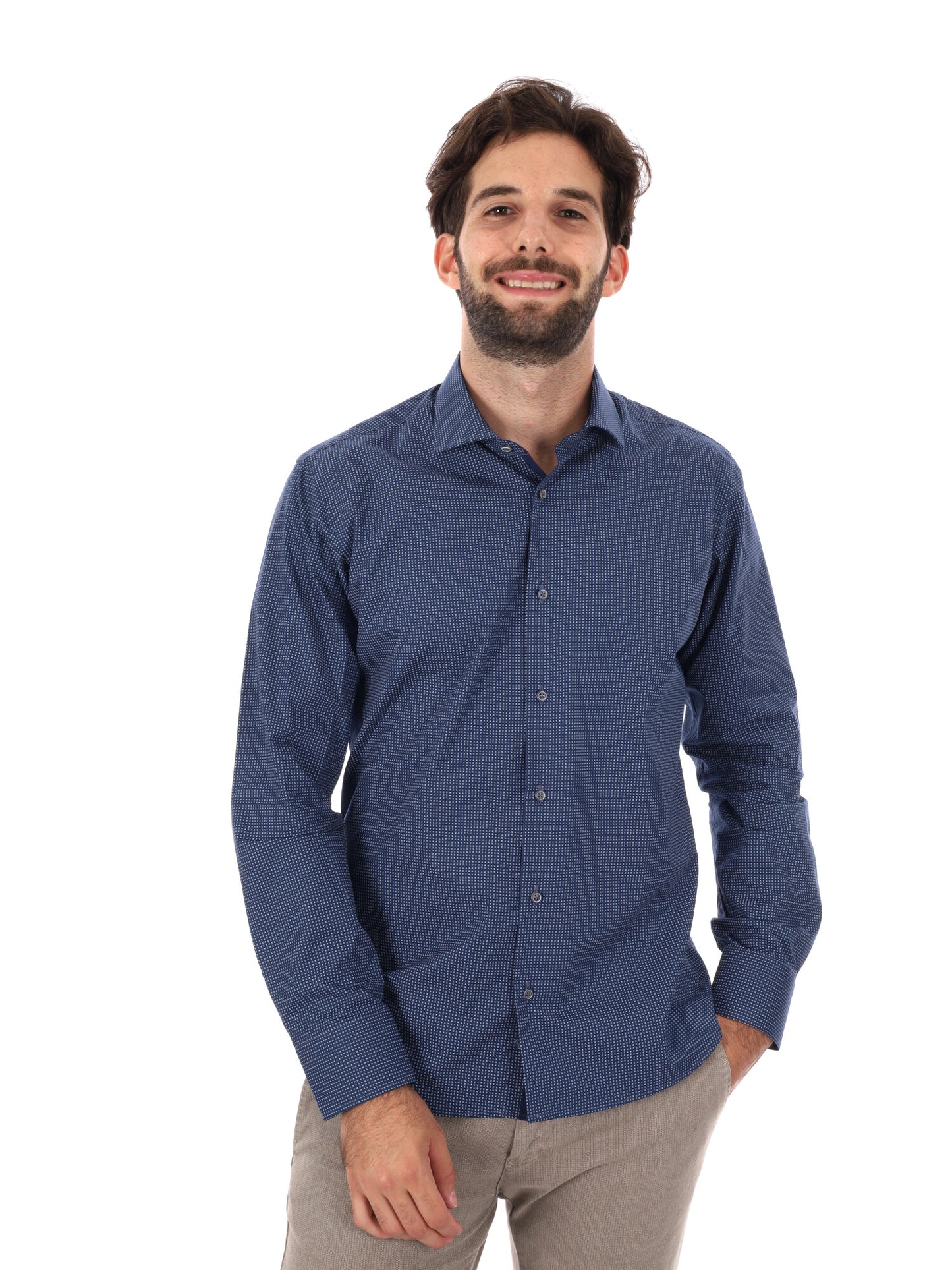 CAMICIA PARIGI FB UOMO BLU BINACO