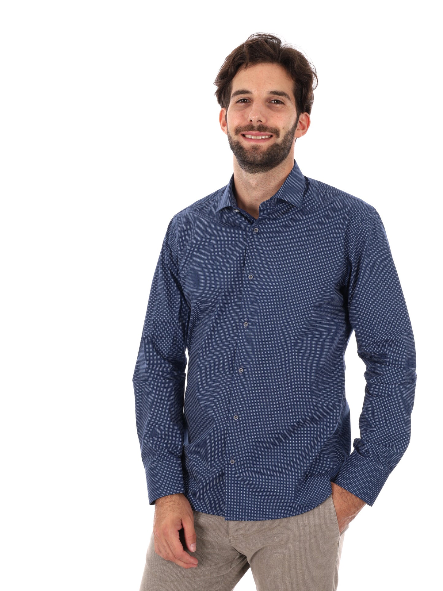 CAMICIA PARIGI FB UOMO BLU BINACO