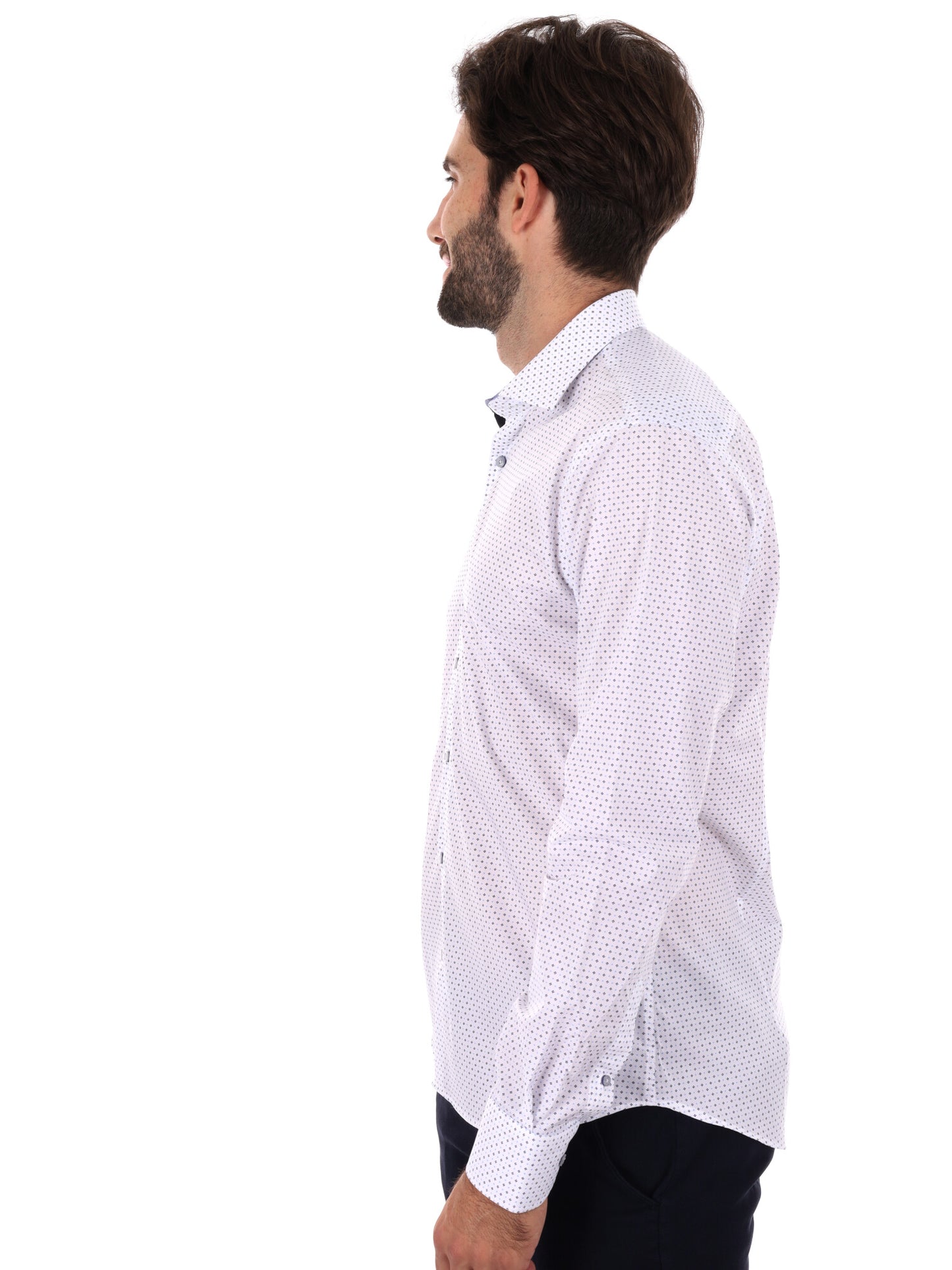 CAMICIA PARKER FB DA UOMO BIANCO BLU