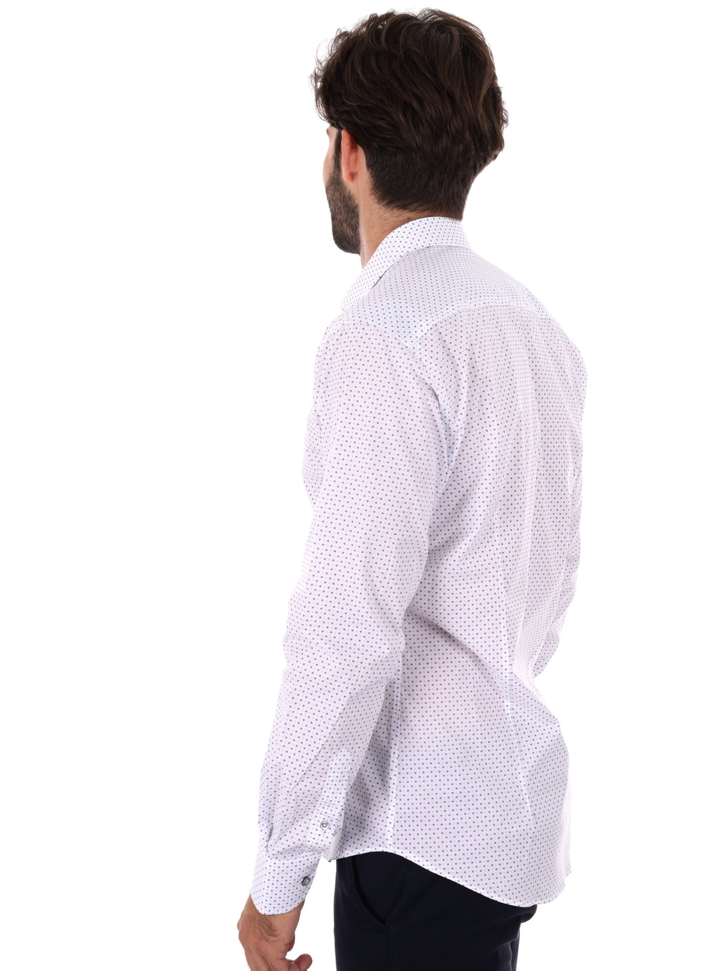 CAMICIA PARKER FB DA UOMO BIANCO BLU