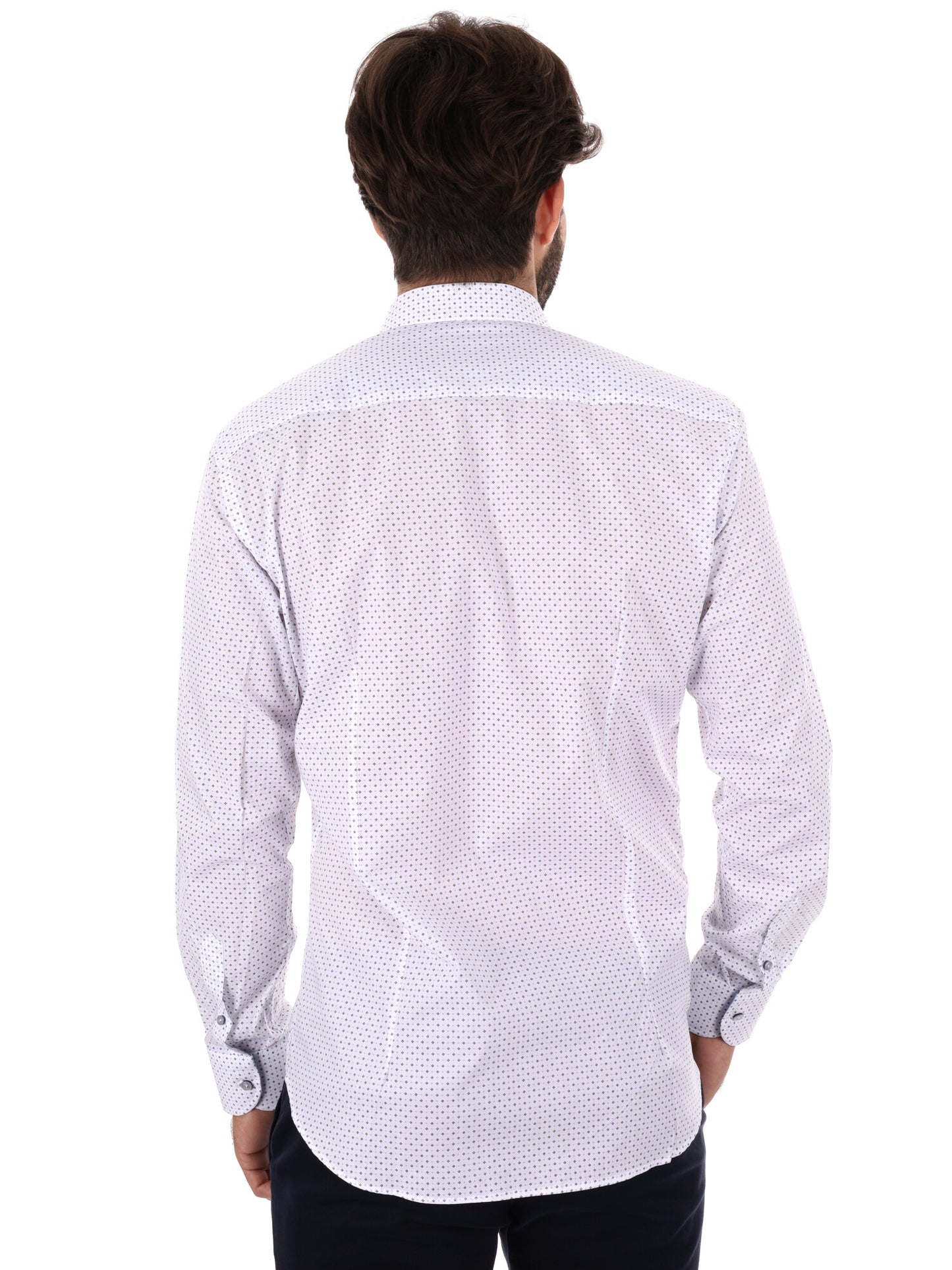 CAMICIA PARKER FB DA UOMO BIANCO BLU