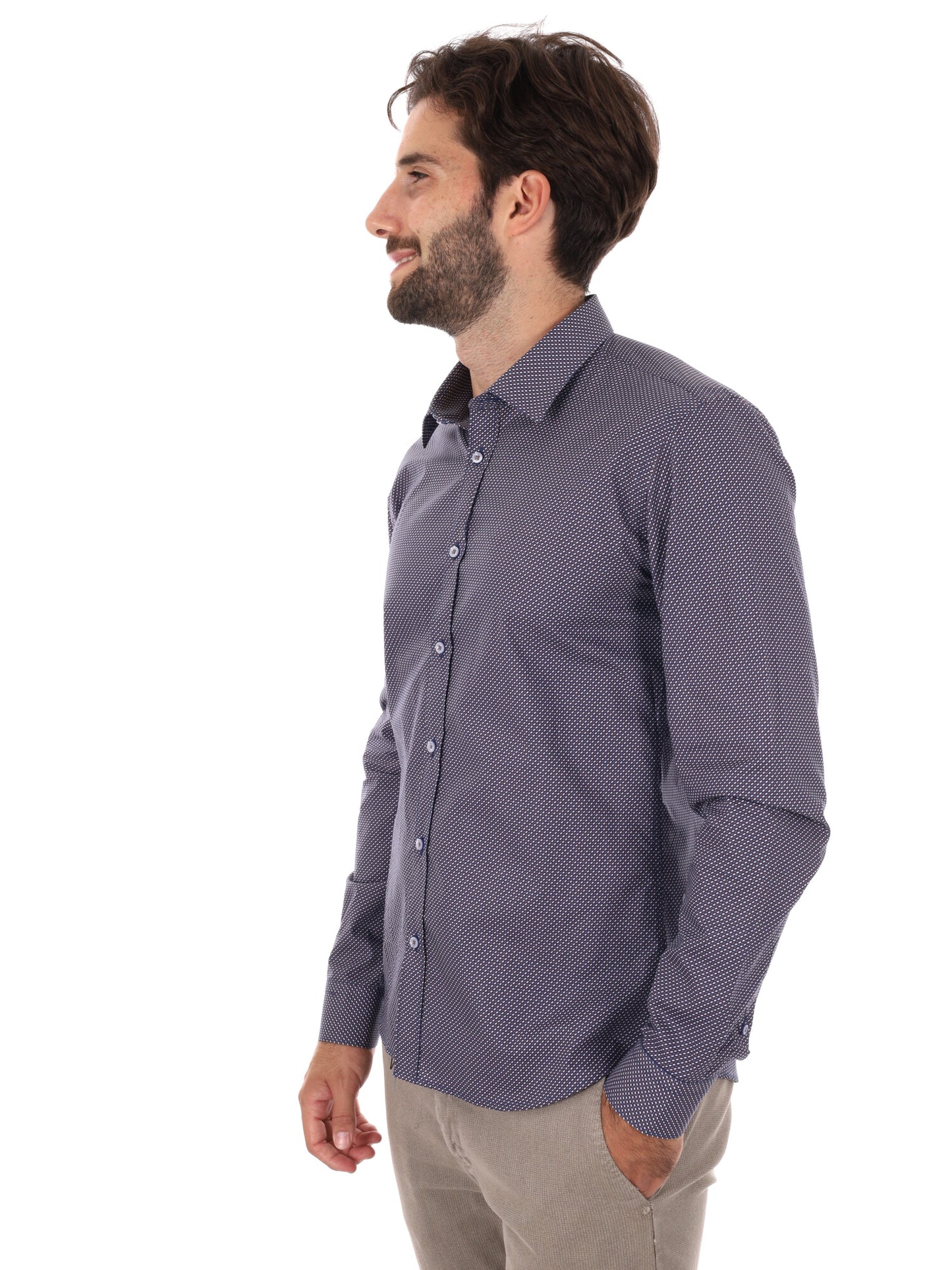 CAMICIA PENTAX FB DA UOMO BLU MARRONE