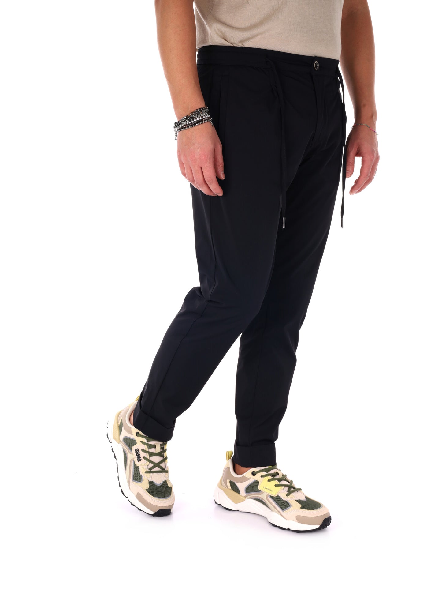 Pantaloni tecnici Pirelli in lycra neri da uomo, sportivi e casual