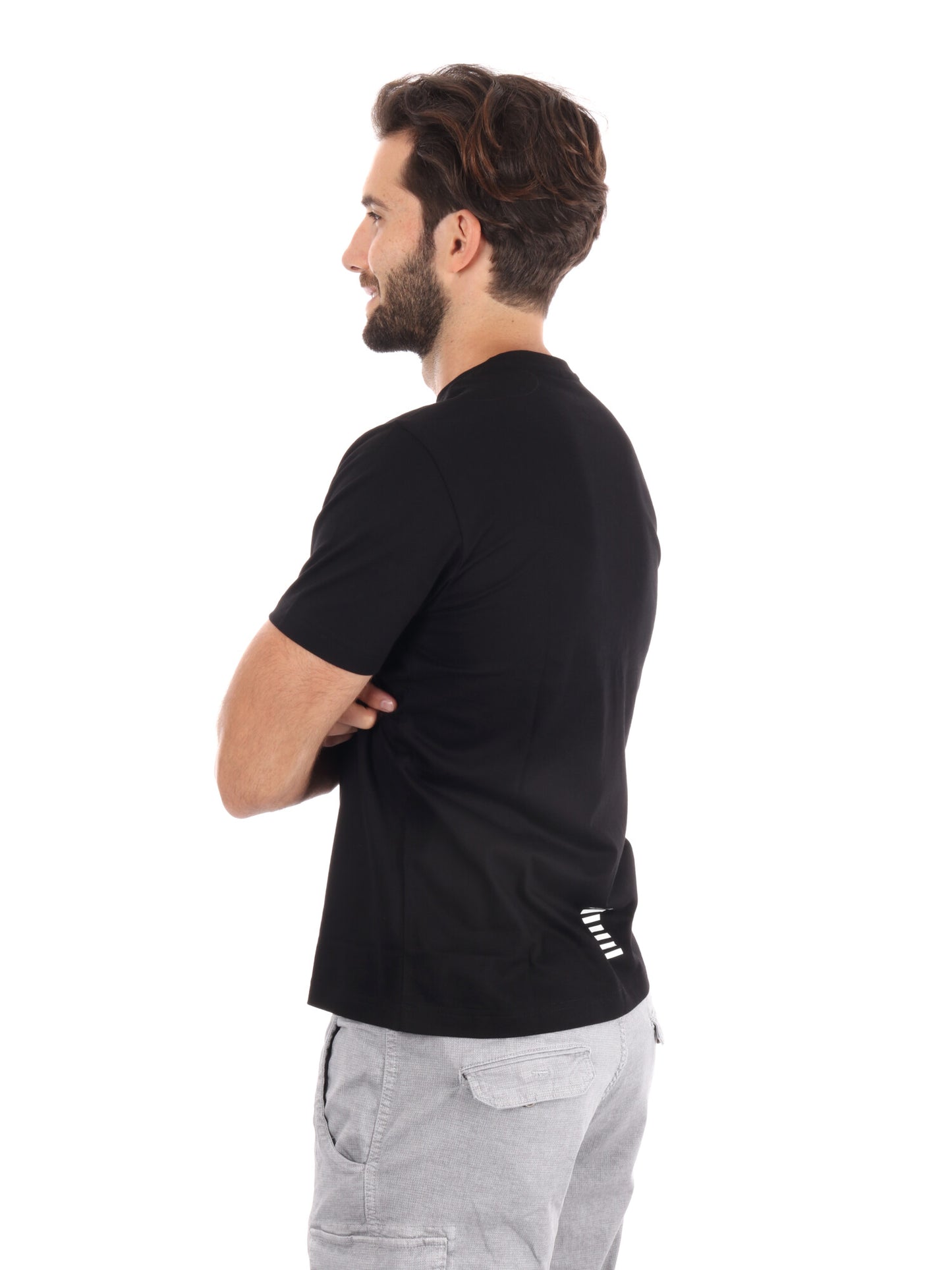 T-SHIRT CORE IDENTITY EA7 EMPORIO ARMANI UOMO NERO