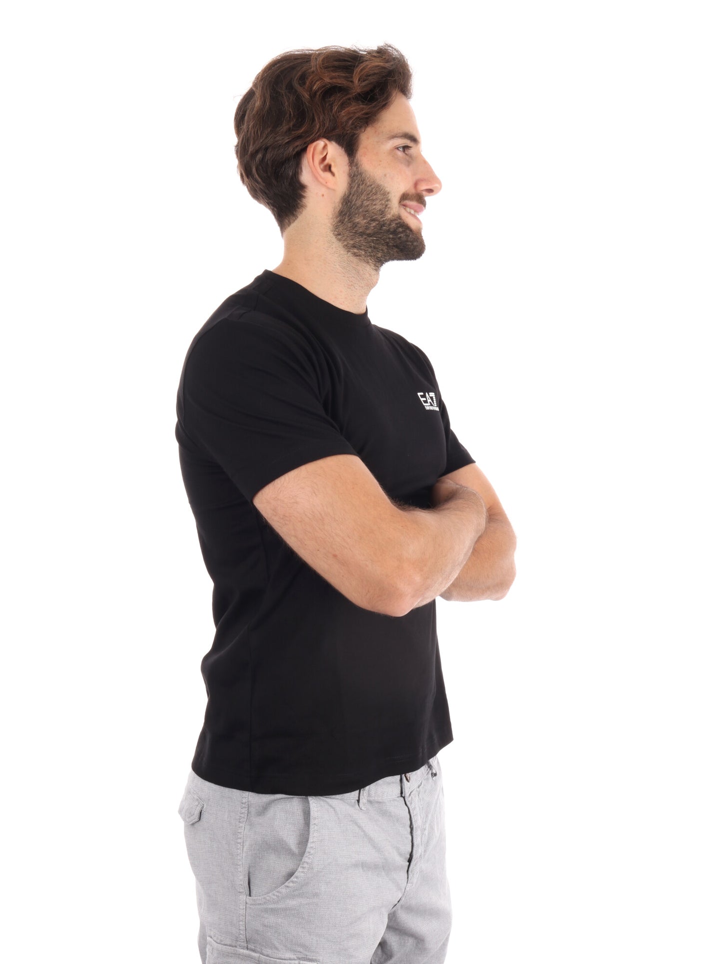 T-SHIRT CORE IDENTITY EA7 EMPORIO ARMANI UOMO NERO