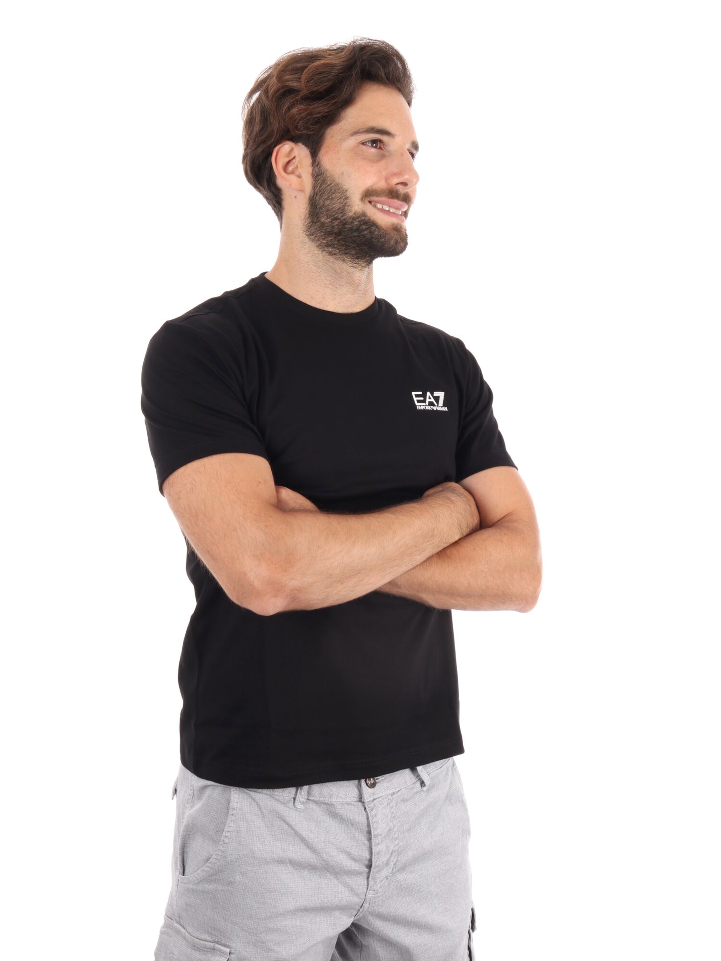T-SHIRT CORE IDENTITY EA7 EMPORIO ARMANI UOMO NERO
