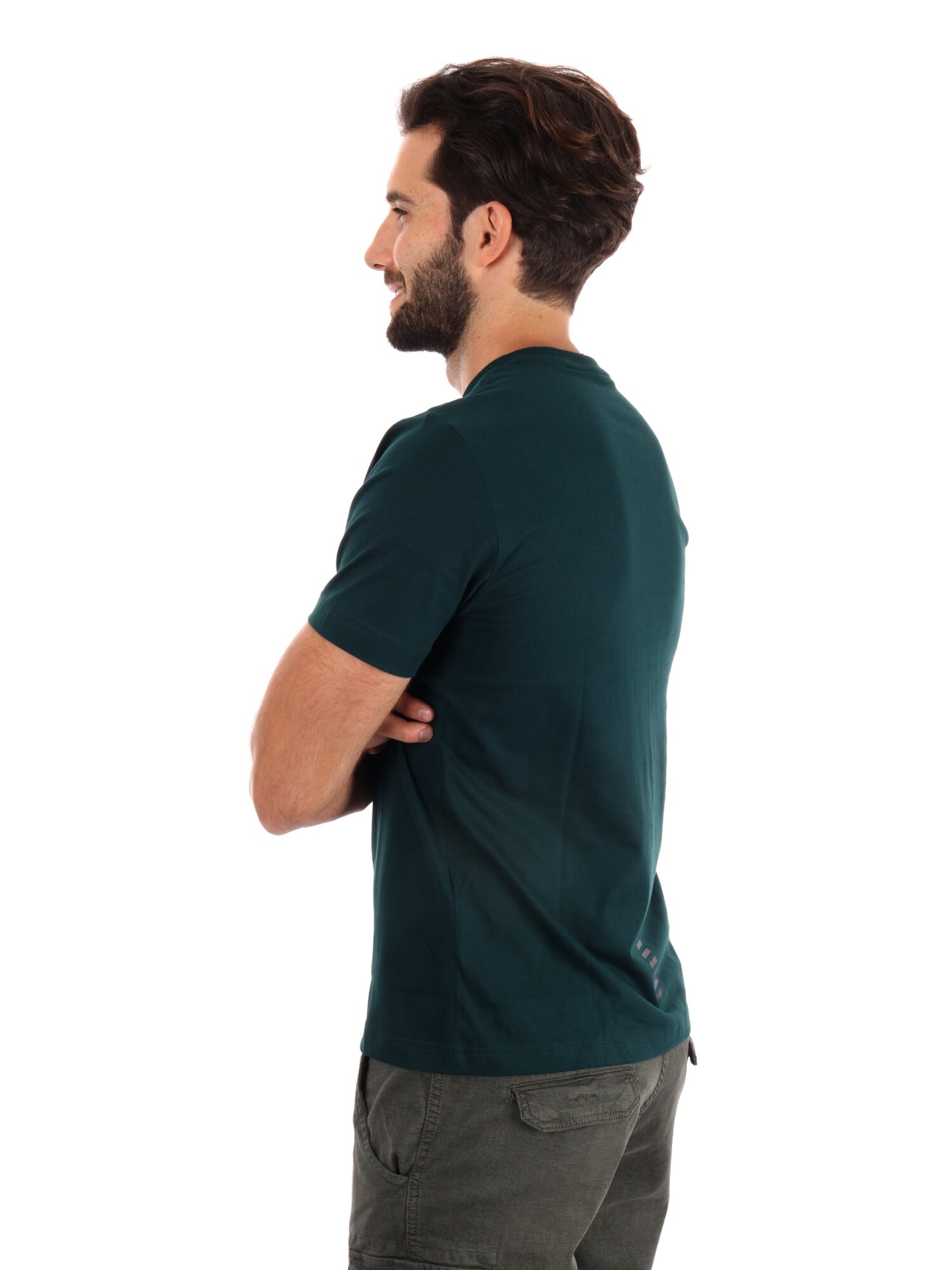 T-SHIRT CORE IDENTITY EA7 EMPORIO ARMANI UOMO VERDE SCURO