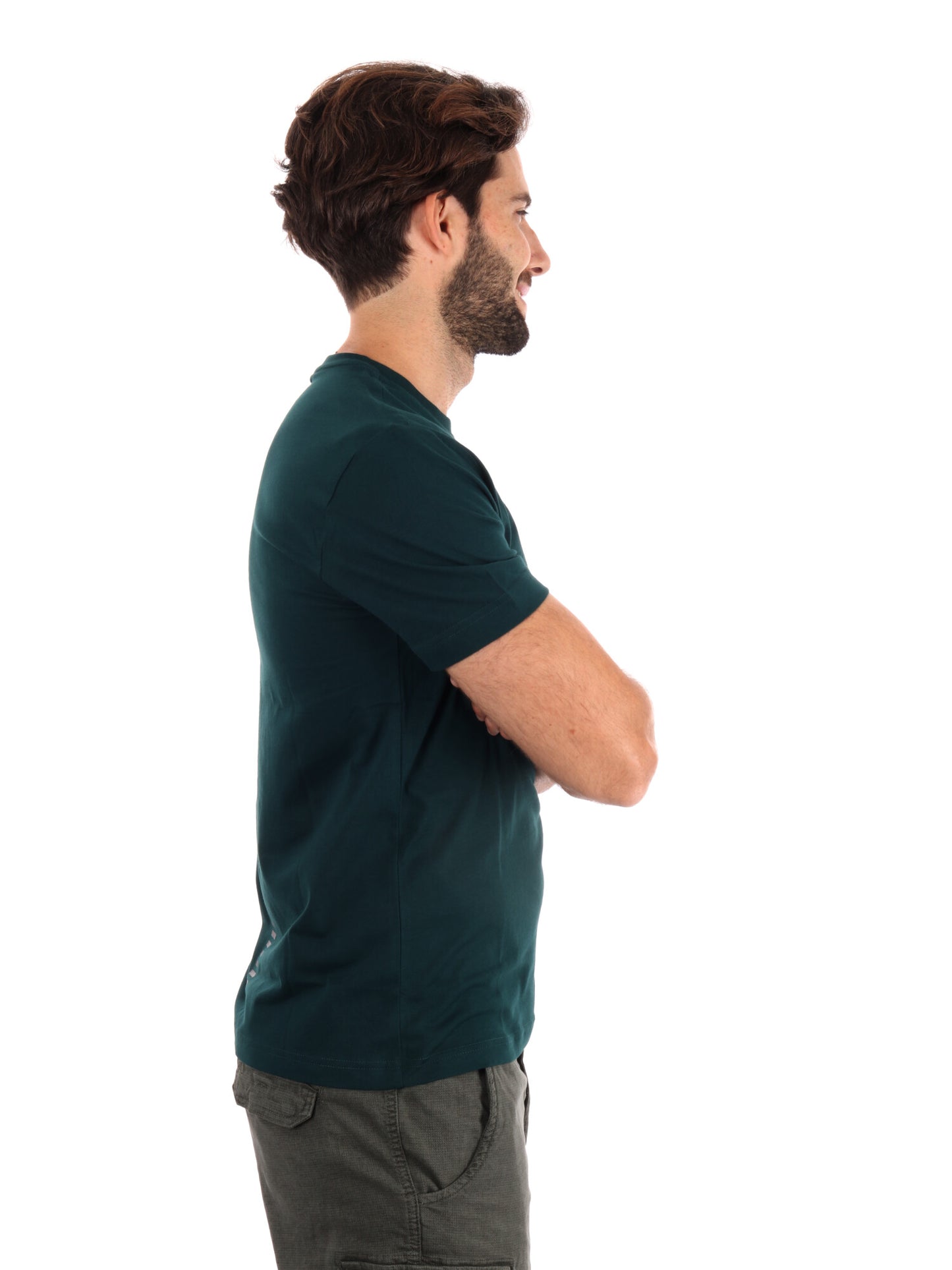 T-SHIRT CORE IDENTITY EA7 EMPORIO ARMANI UOMO VERDE SCURO