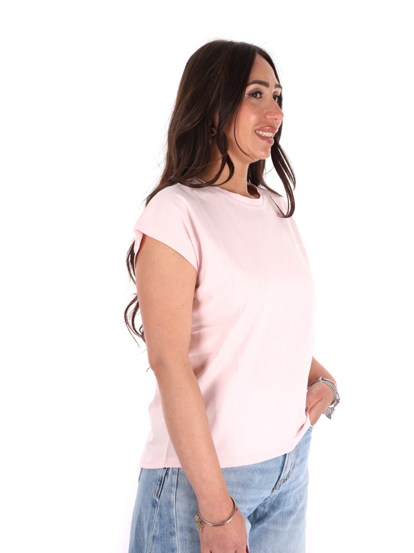 T-shirt donna Pepe Jeans Bloom fucsia a maniche corte