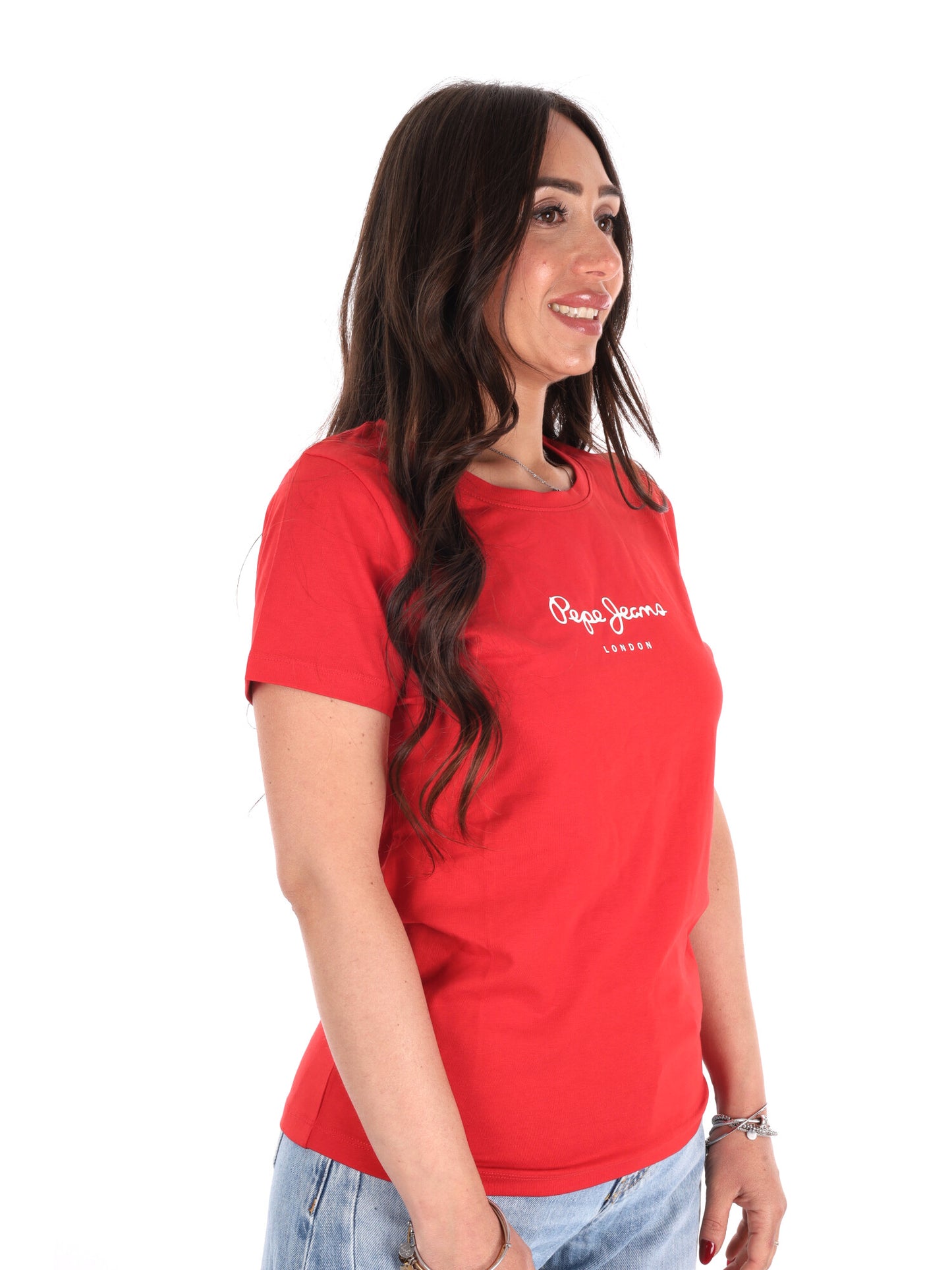 T-shirt donna Pepe Jeans New Virgini slim rossa casual