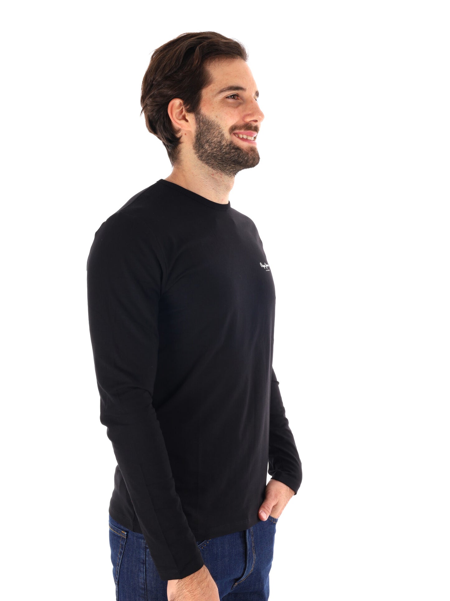 MAGLIA A MANICHE LUNGHE ORIGINAL PEPE JEANS DA UOMO NERO