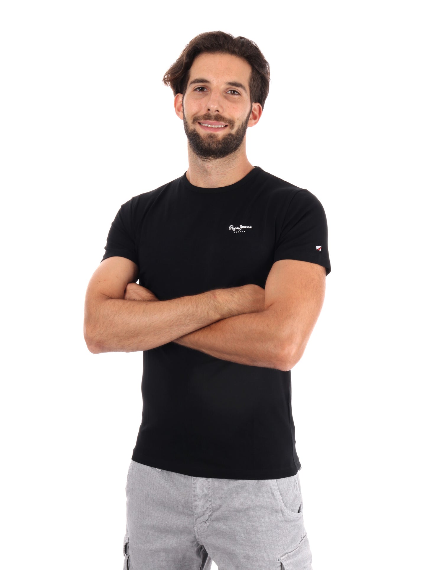 T-SHIRT SLIM FIT PEPE JEANS UOMO NERO