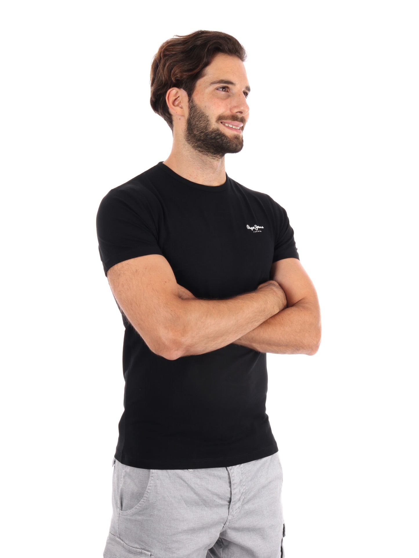 T-SHIRT SLIM FIT PEPE JEANS UOMO NERO