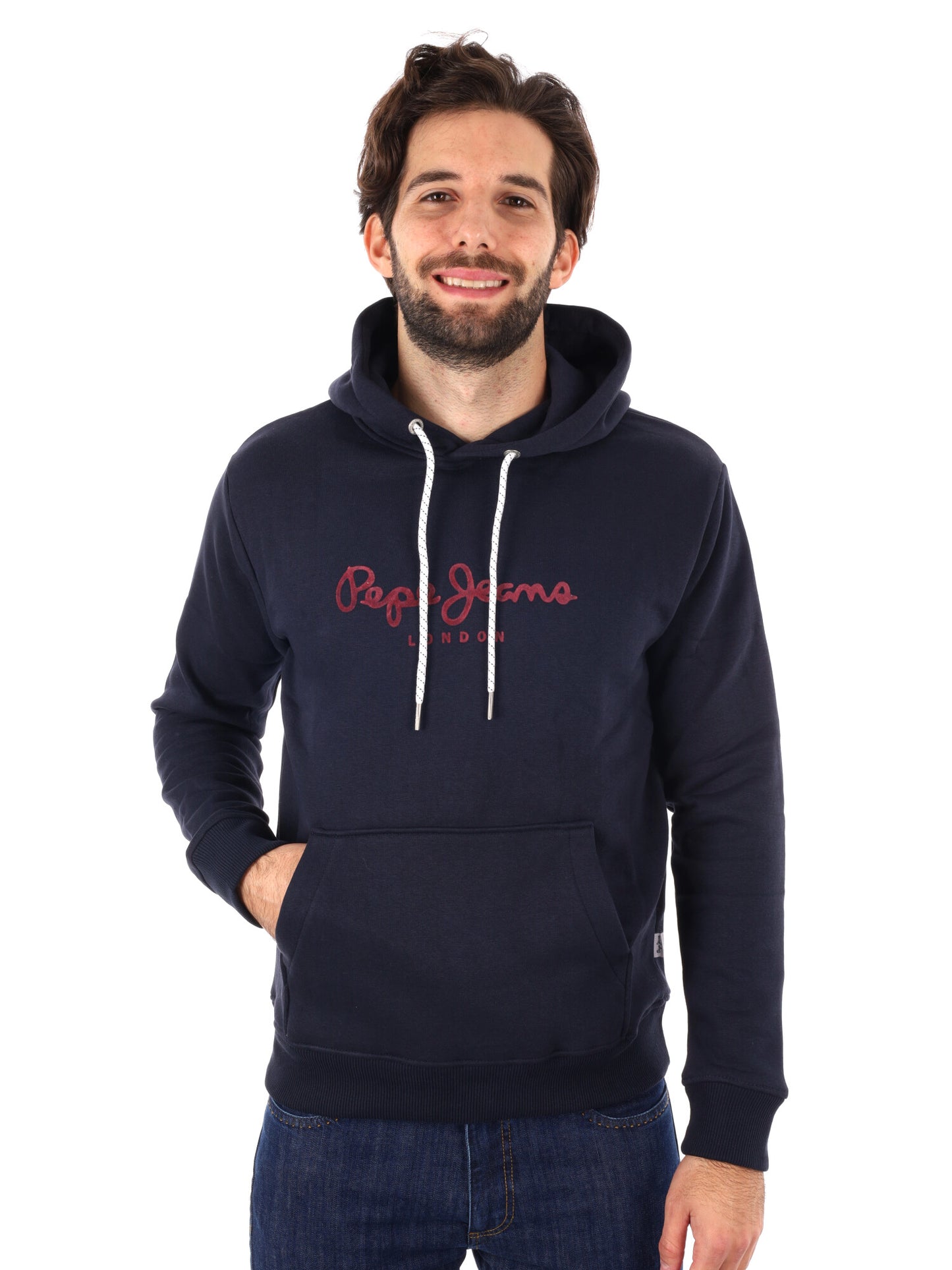 FELPA MACBETH CON CAPPUCCIO PEPE JEANS DA UOMO BLU