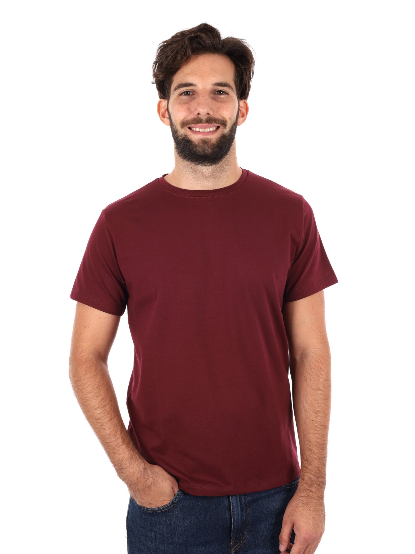 T-SHIRT PRATI DA UOMO BORDEAUX