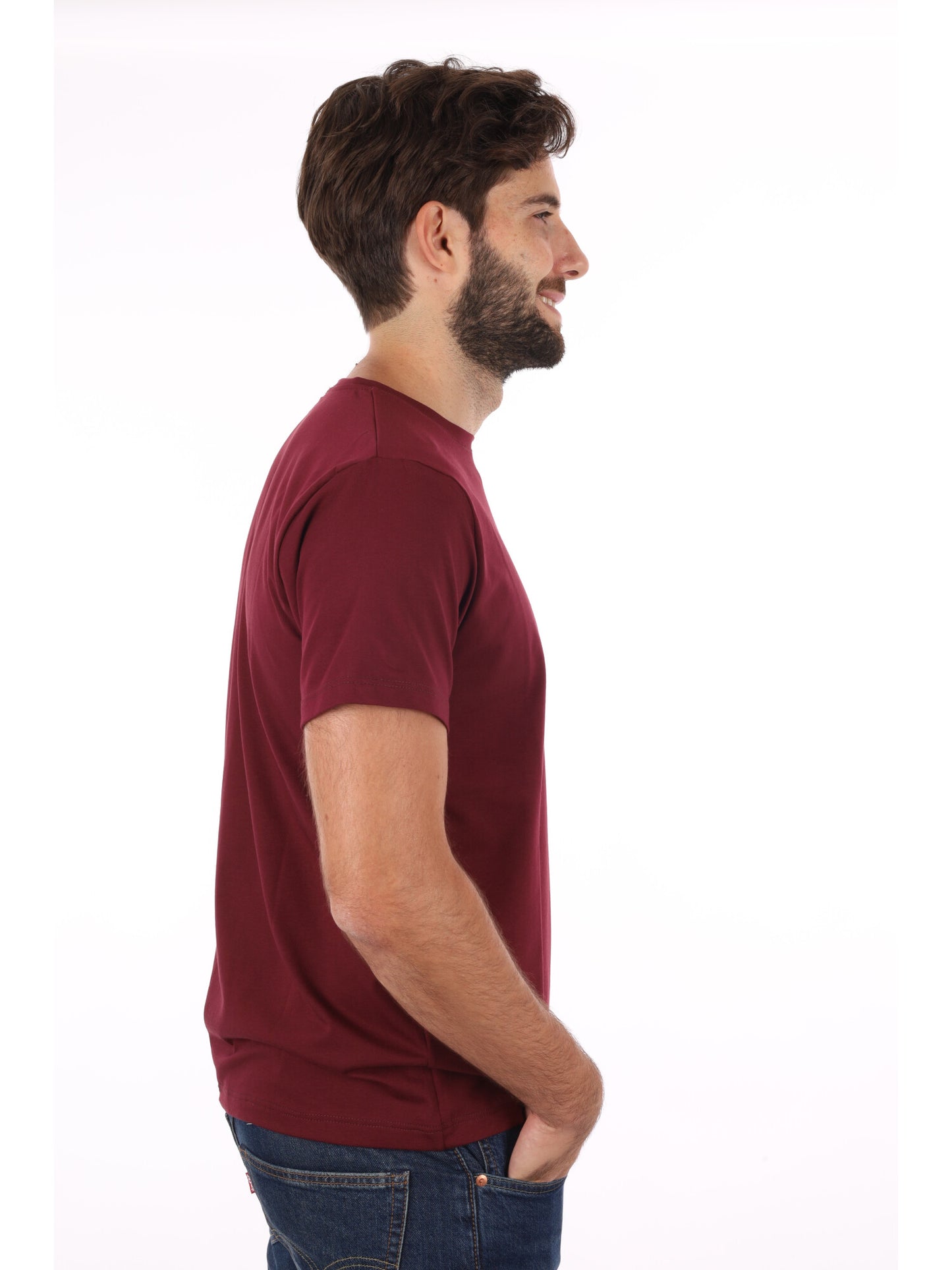 T-SHIRT PRATI DA UOMO BORDEAUX