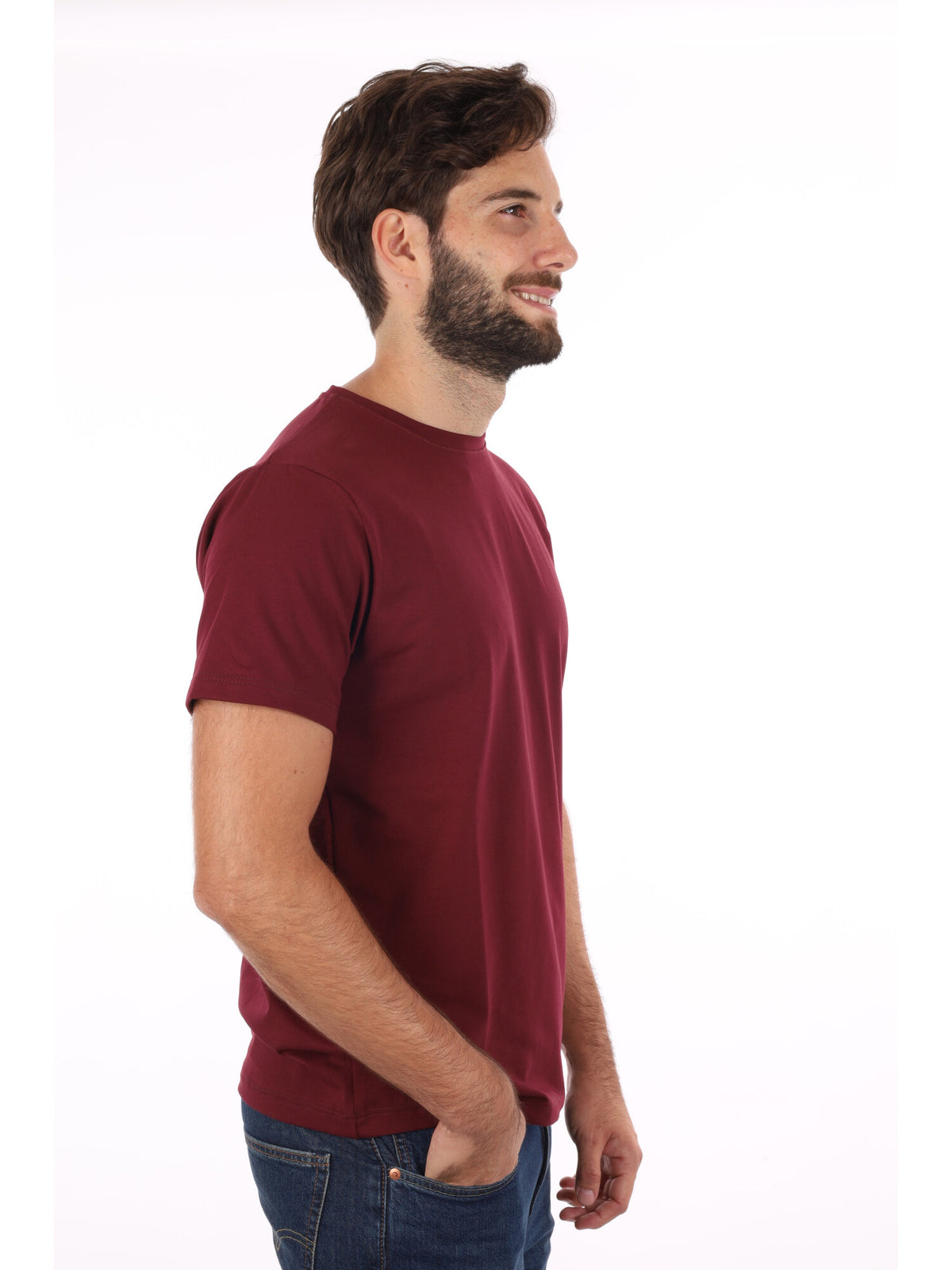 Fb t-shirt mm da uomo bordeaux