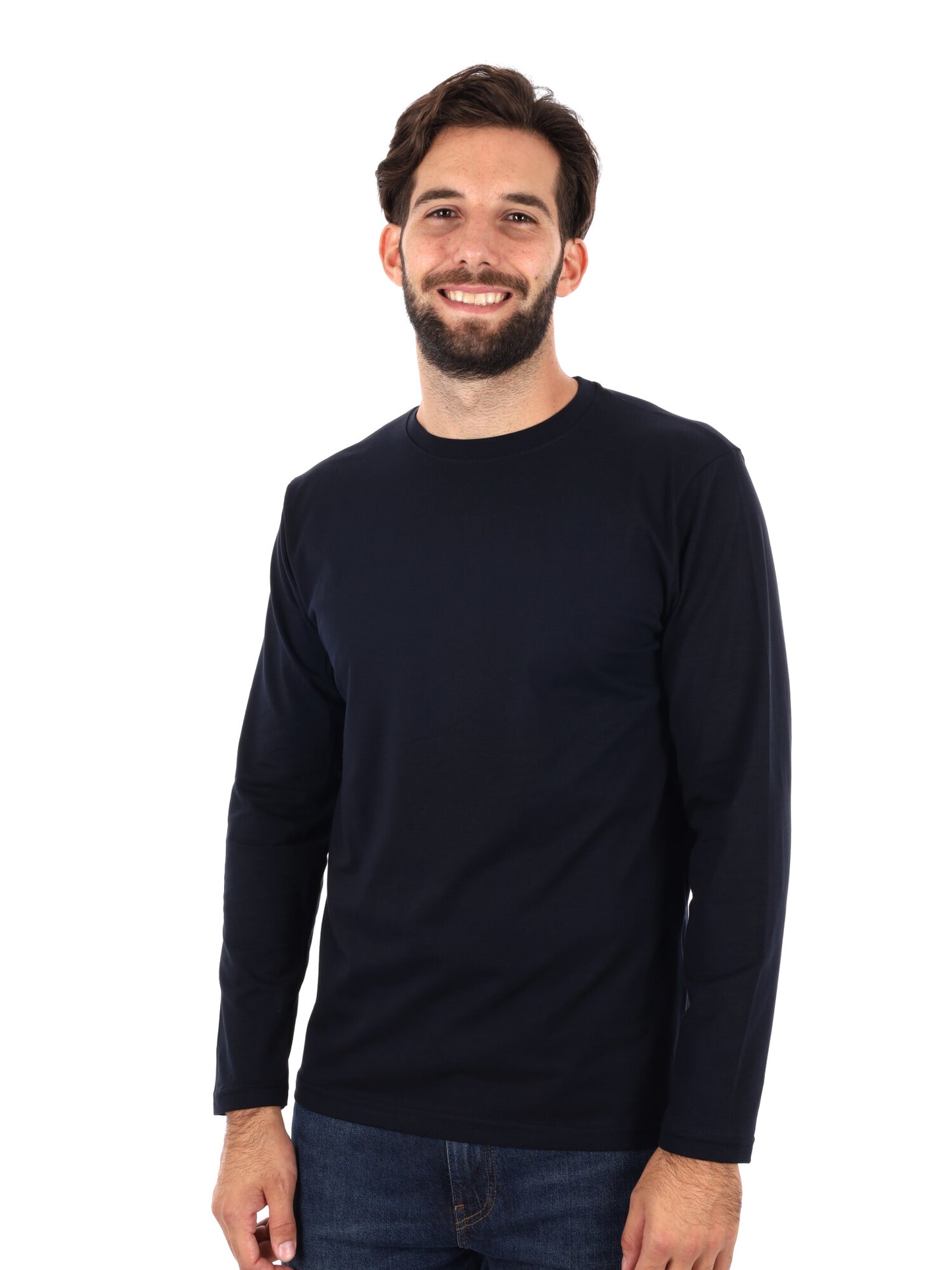 MAGLIA A MANICHE LUNGHE FB DA UOMO BLU
