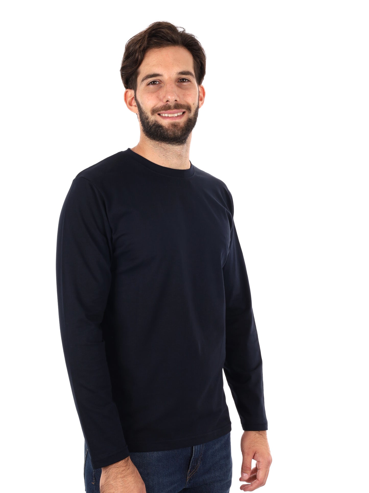 MAGLIA A MANICHE LUNGHE FB DA UOMO BLU