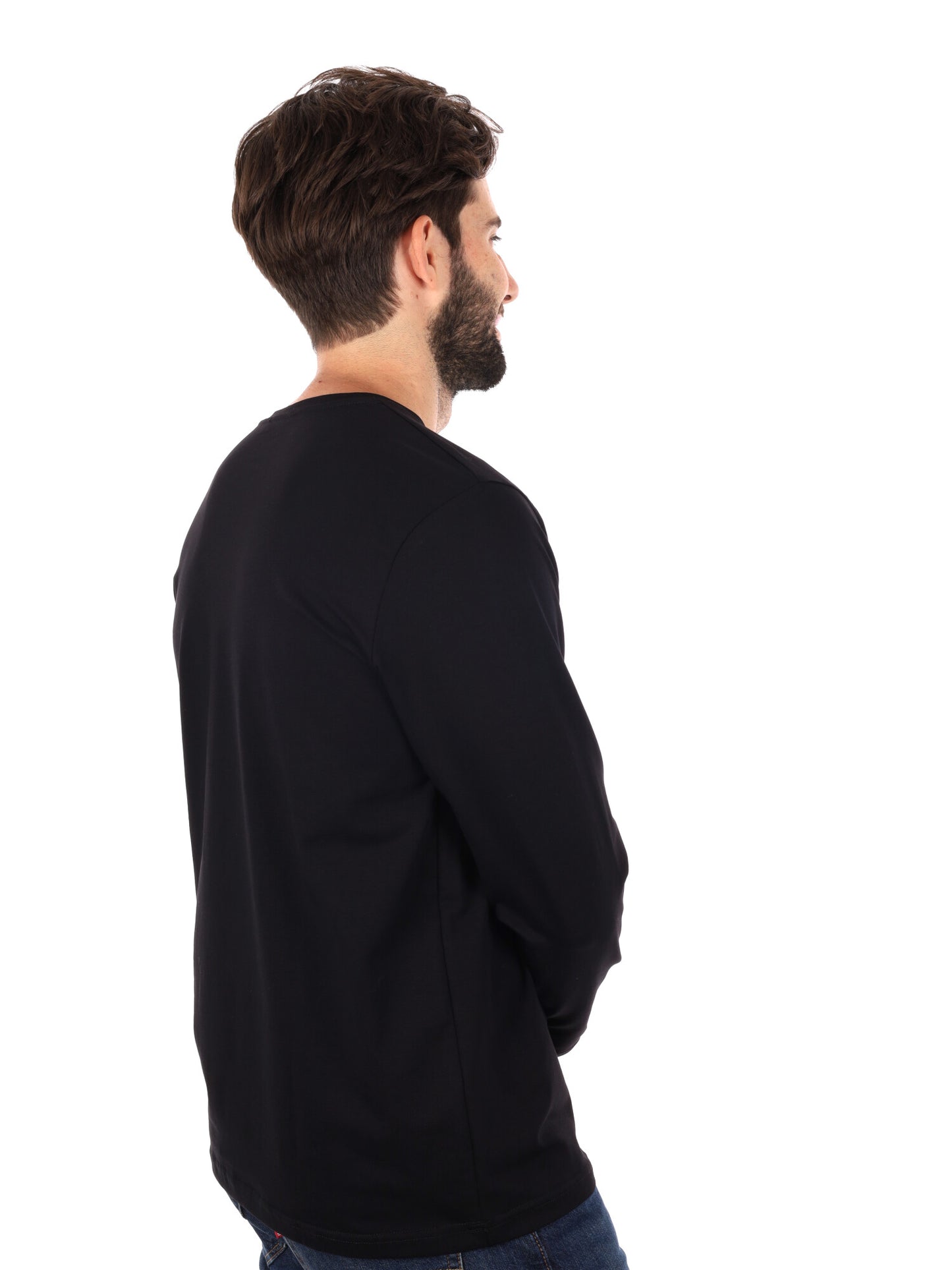 MAGLIA A MANICHE LUNGHE FB DA UOMO NERO