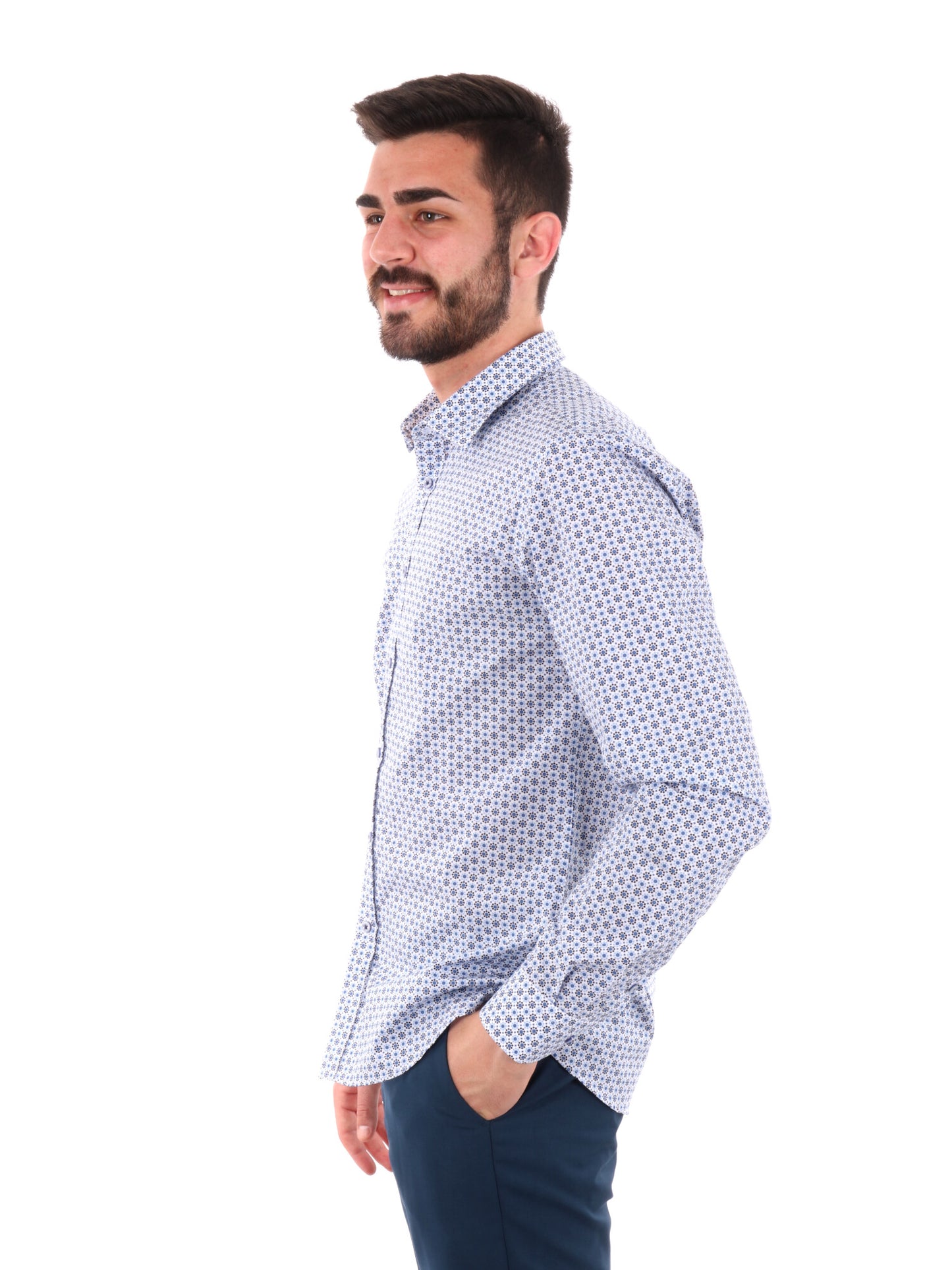F.B. CAMICIA FANTASI - BLU