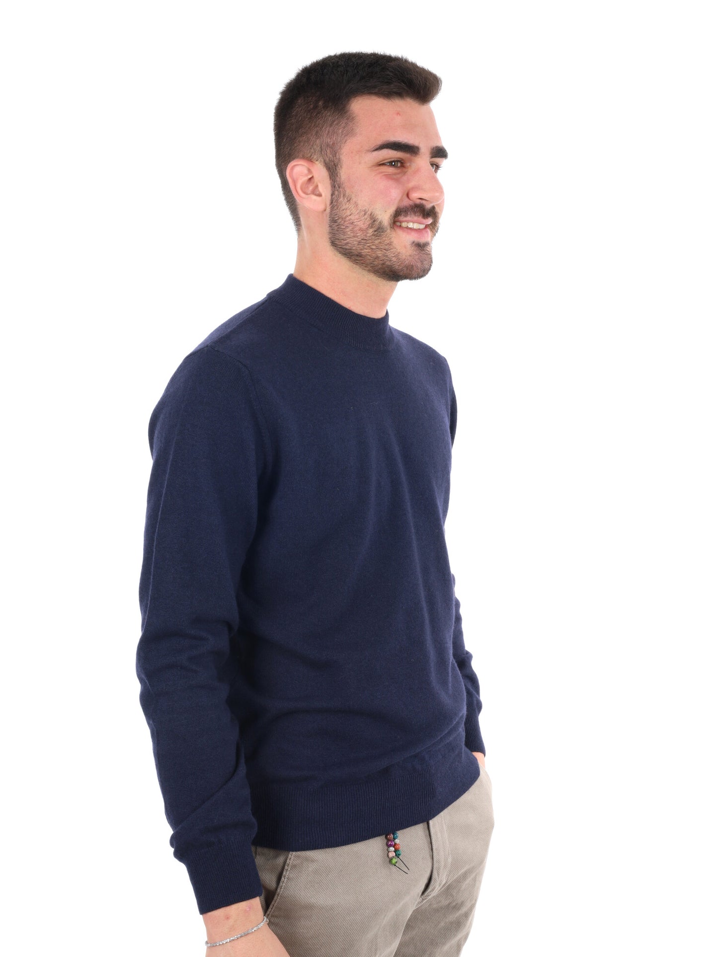 MAGLIA REFLEX GIROCOLLO FB DA UOMO BLU