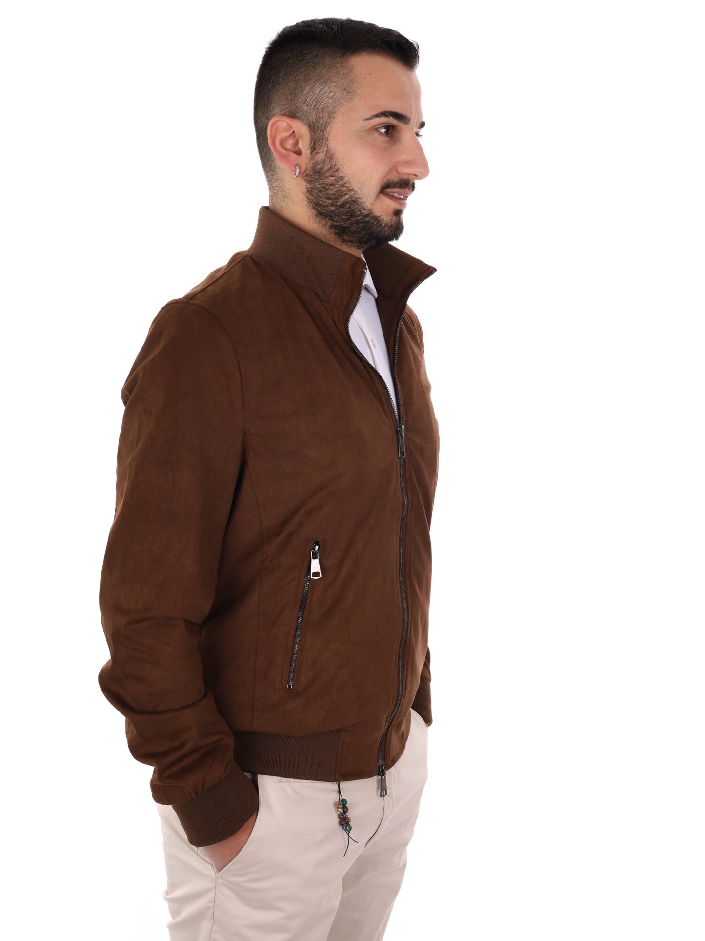 Giubbotto Renna in marrone da uomo per primavera casual
