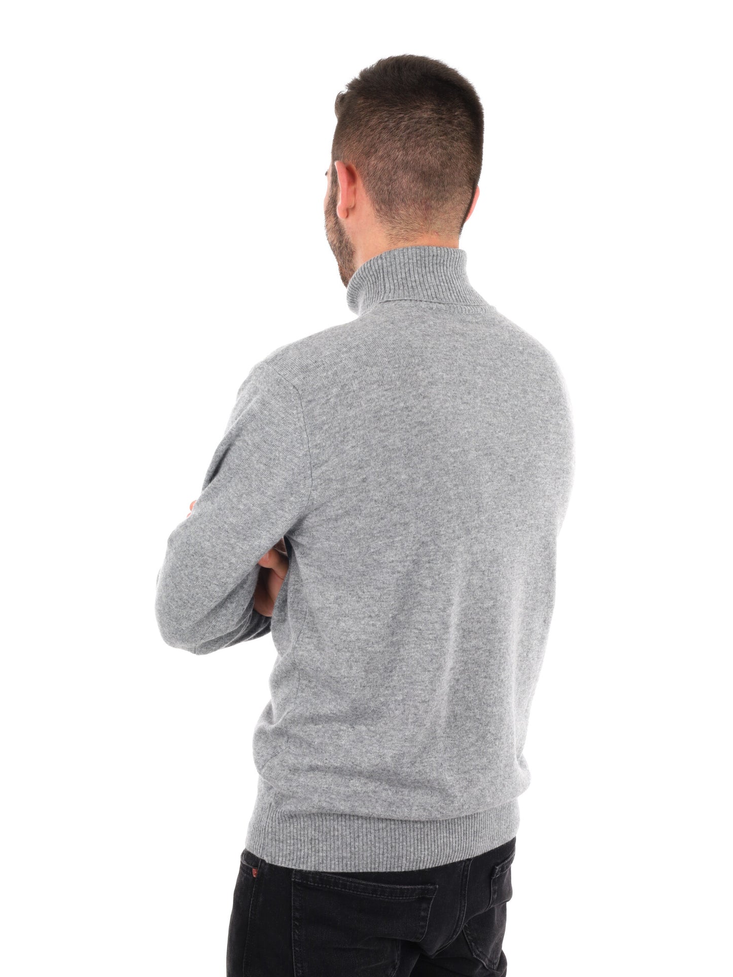 MAGLIA CON COLLO DOLCEVITA FB DA UOMO GRIGIO