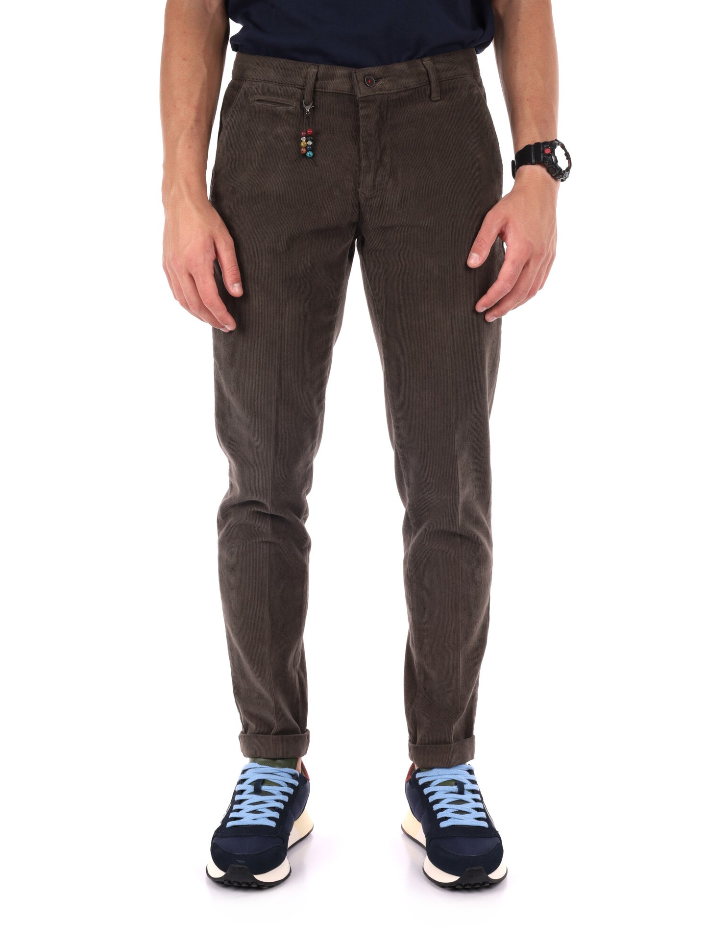 PANTALONE SILVER VELLUTO FB DA UOMO FANGO