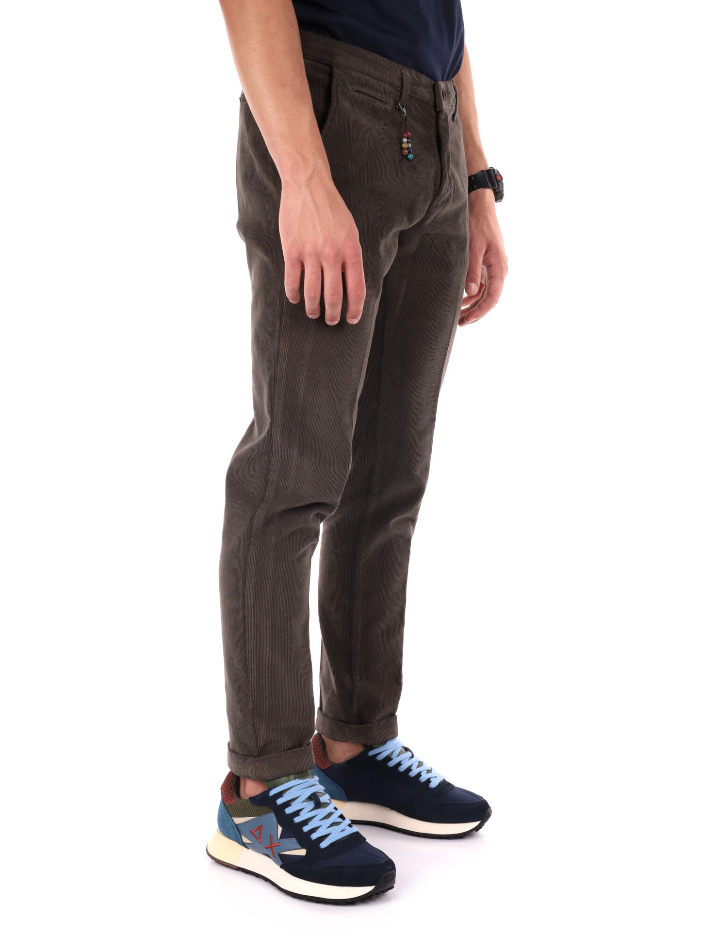 PANTALONE SILVER VELLUTO FB DA UOMO FANGO