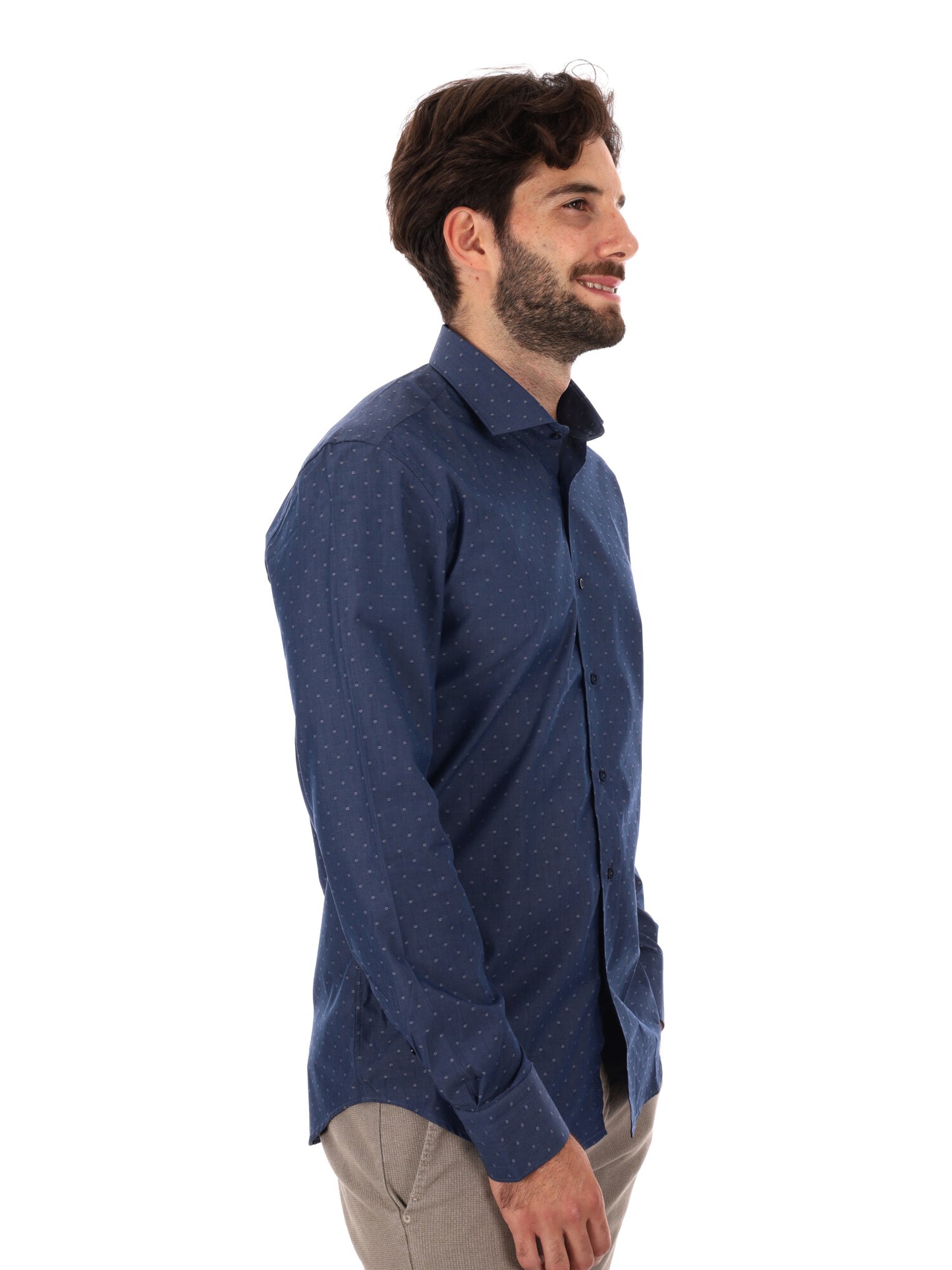 CAMICIA SORRISO FB DA UOMO JEANS SCURO