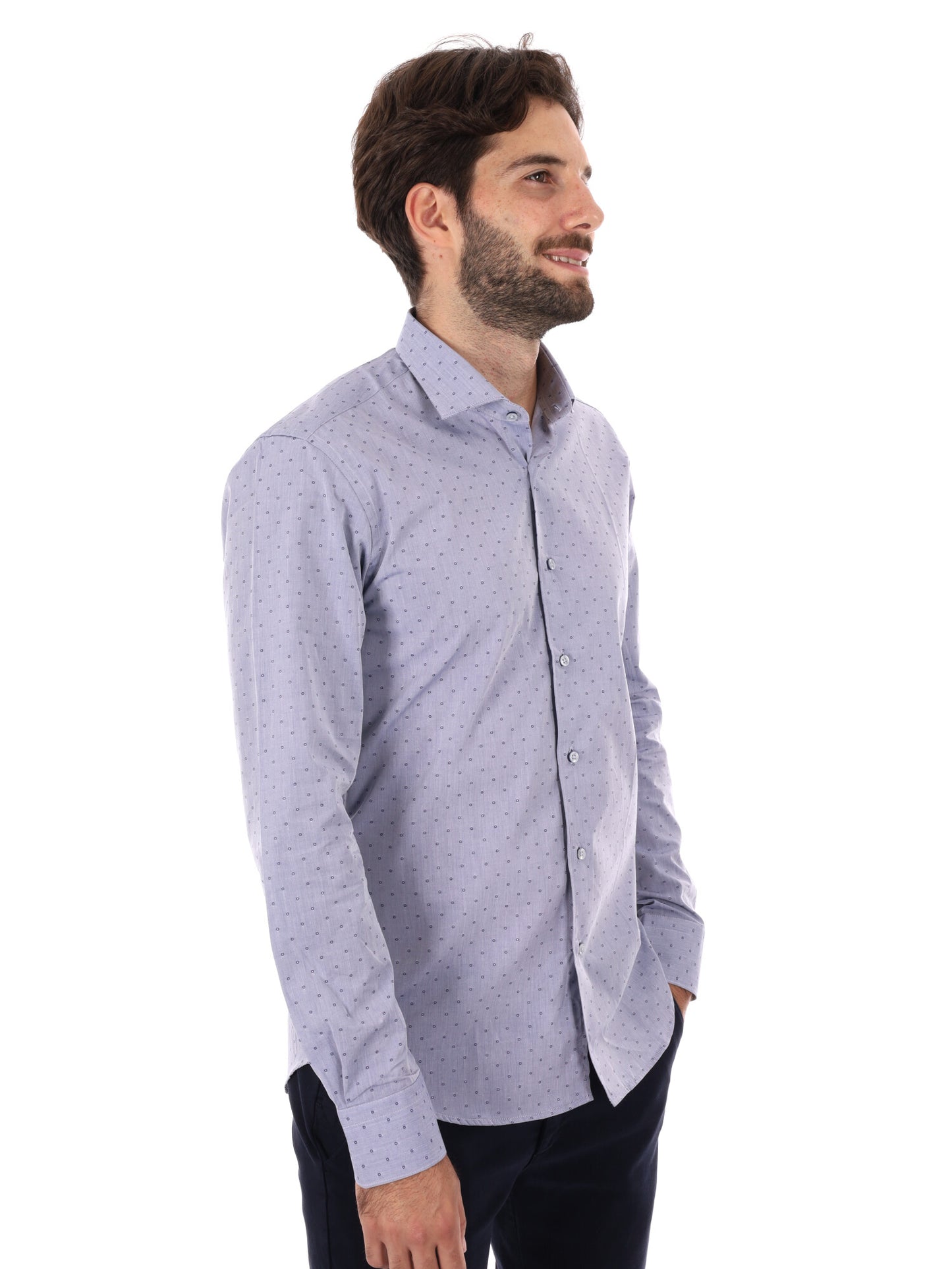 CAMICIA SORRISO FB DA UOMO AZZURRO