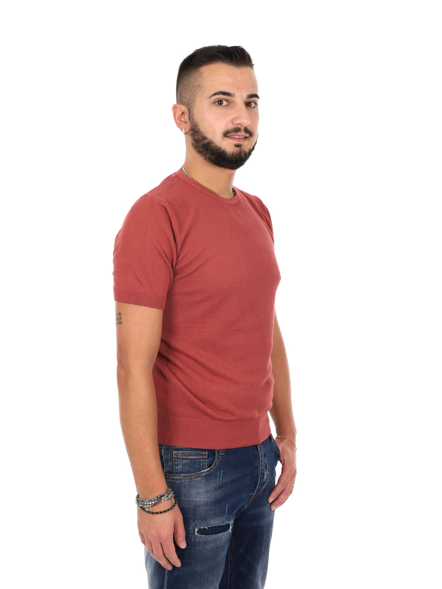 T-shirt marrone FB Splendid K087 da uomo casual in cotone