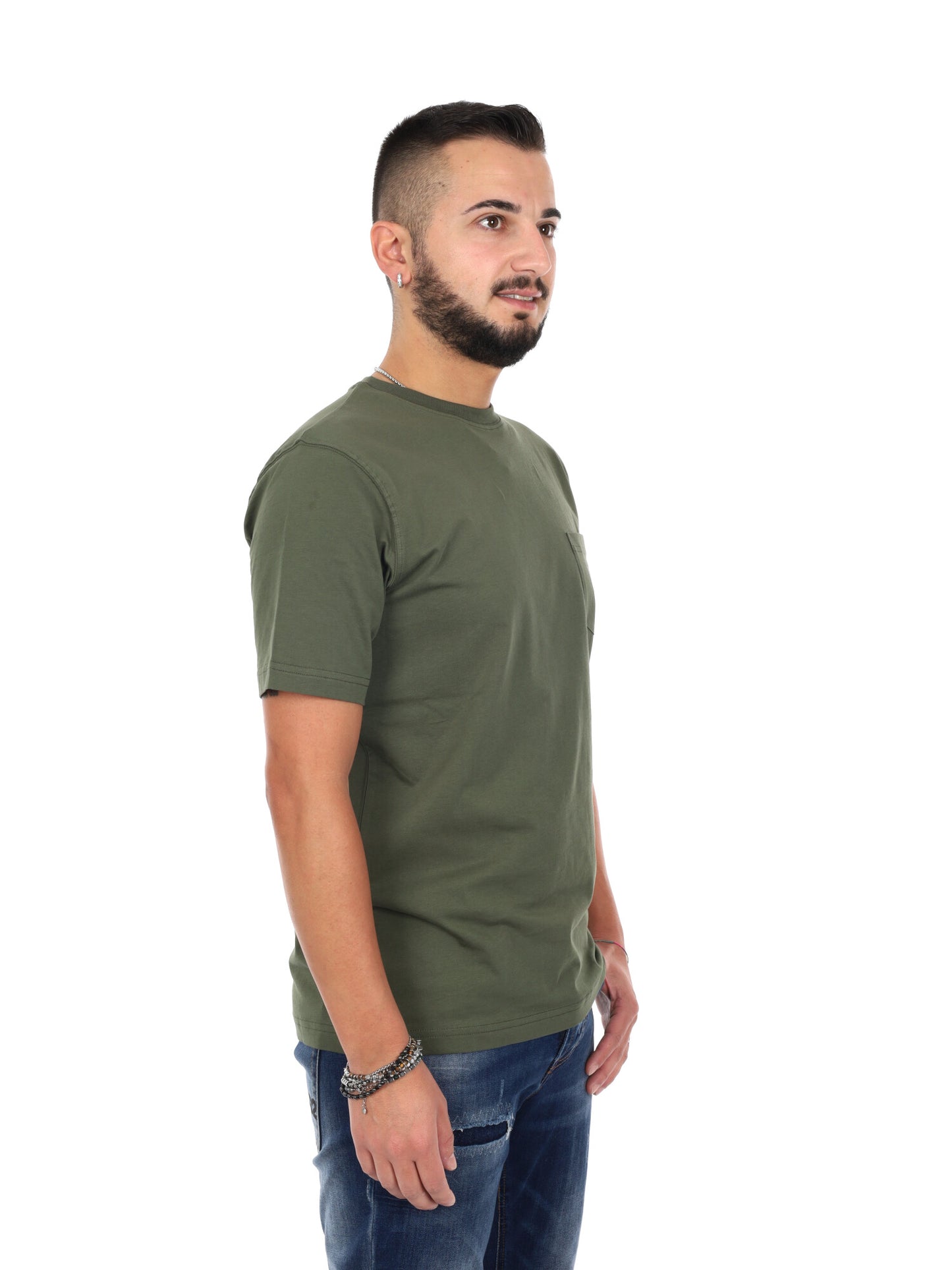 Refrigiwear Pierce, t-shirt verde da uomo in cotone