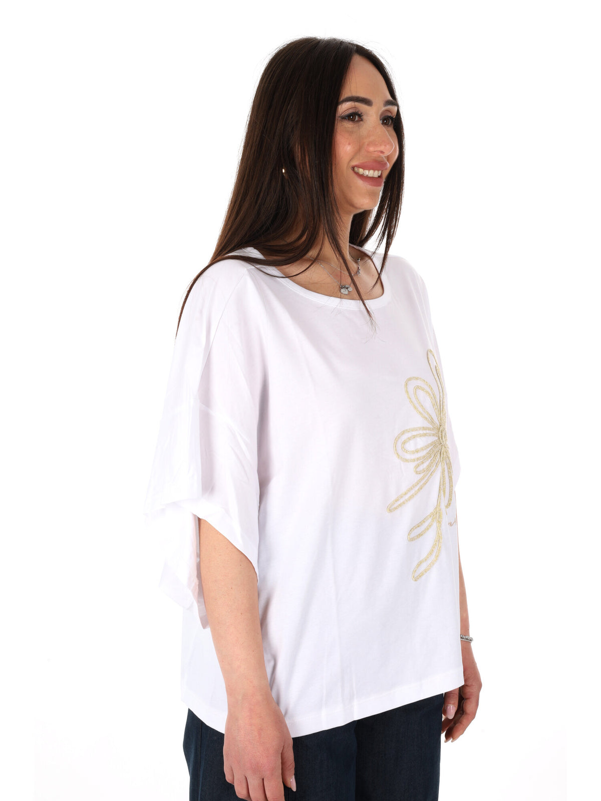 Yes zee t-shirt mm da donna bianco