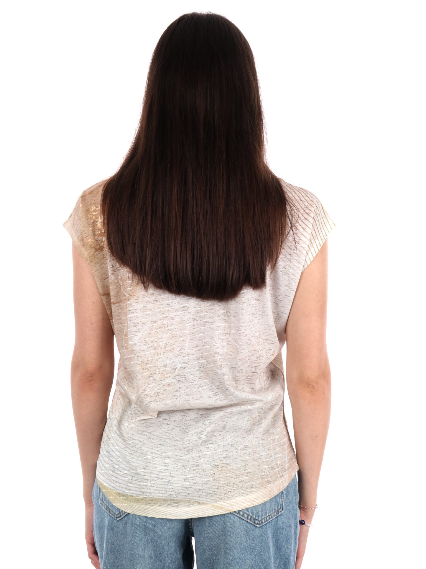 T-SHIRT CON STAMPA YES ZEE DONNA BEIGE