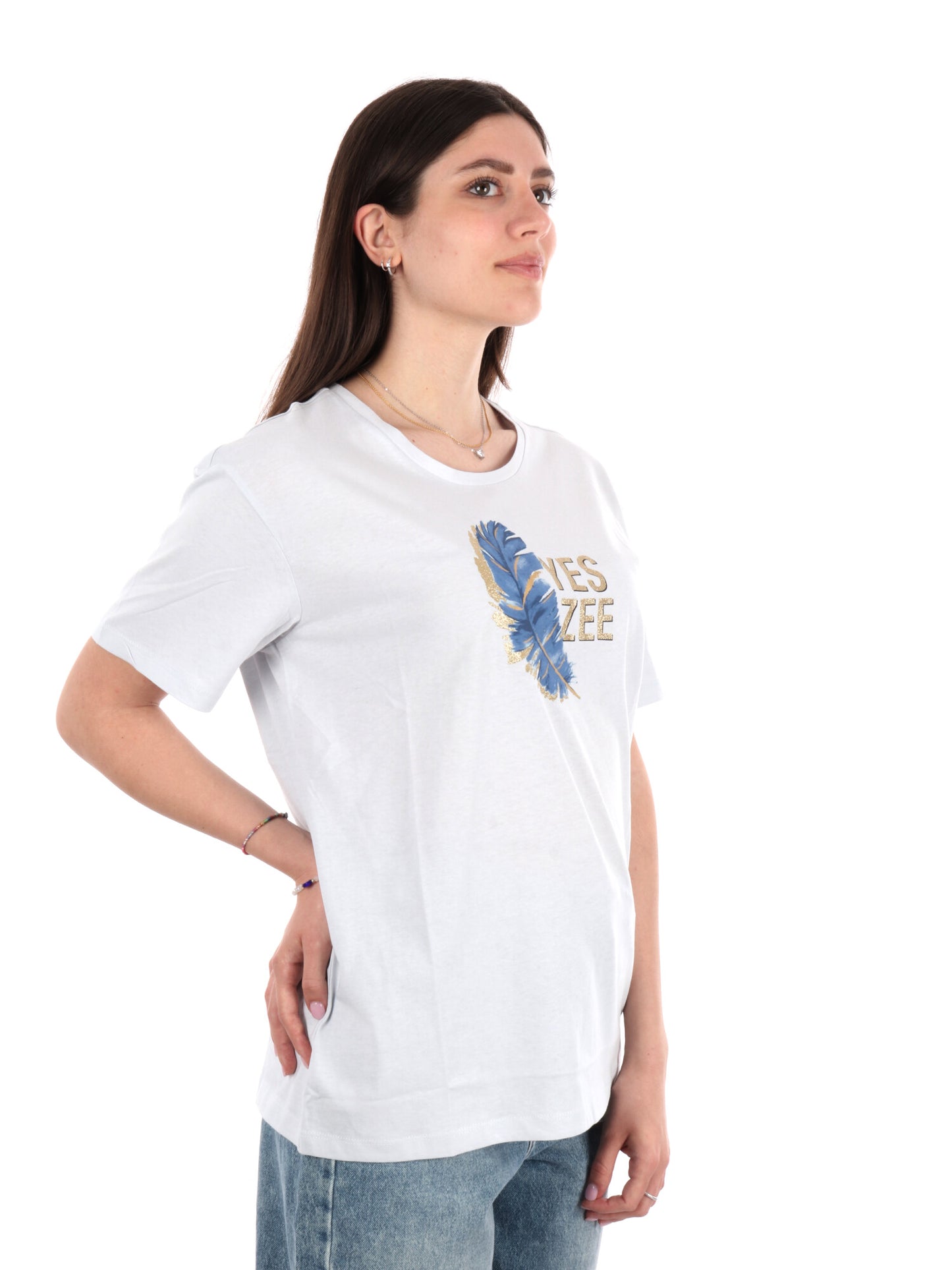 YES ZEE T-SHIRT MM - AZZURRO