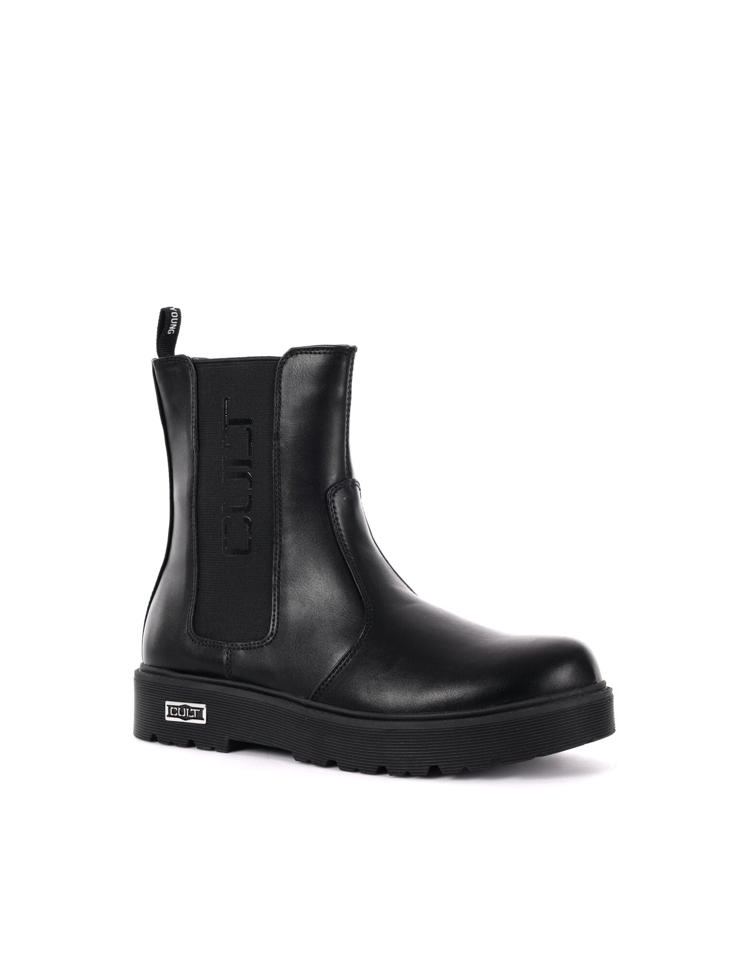 STIVALETTO CON LOGO CULT JUNIOR NERO