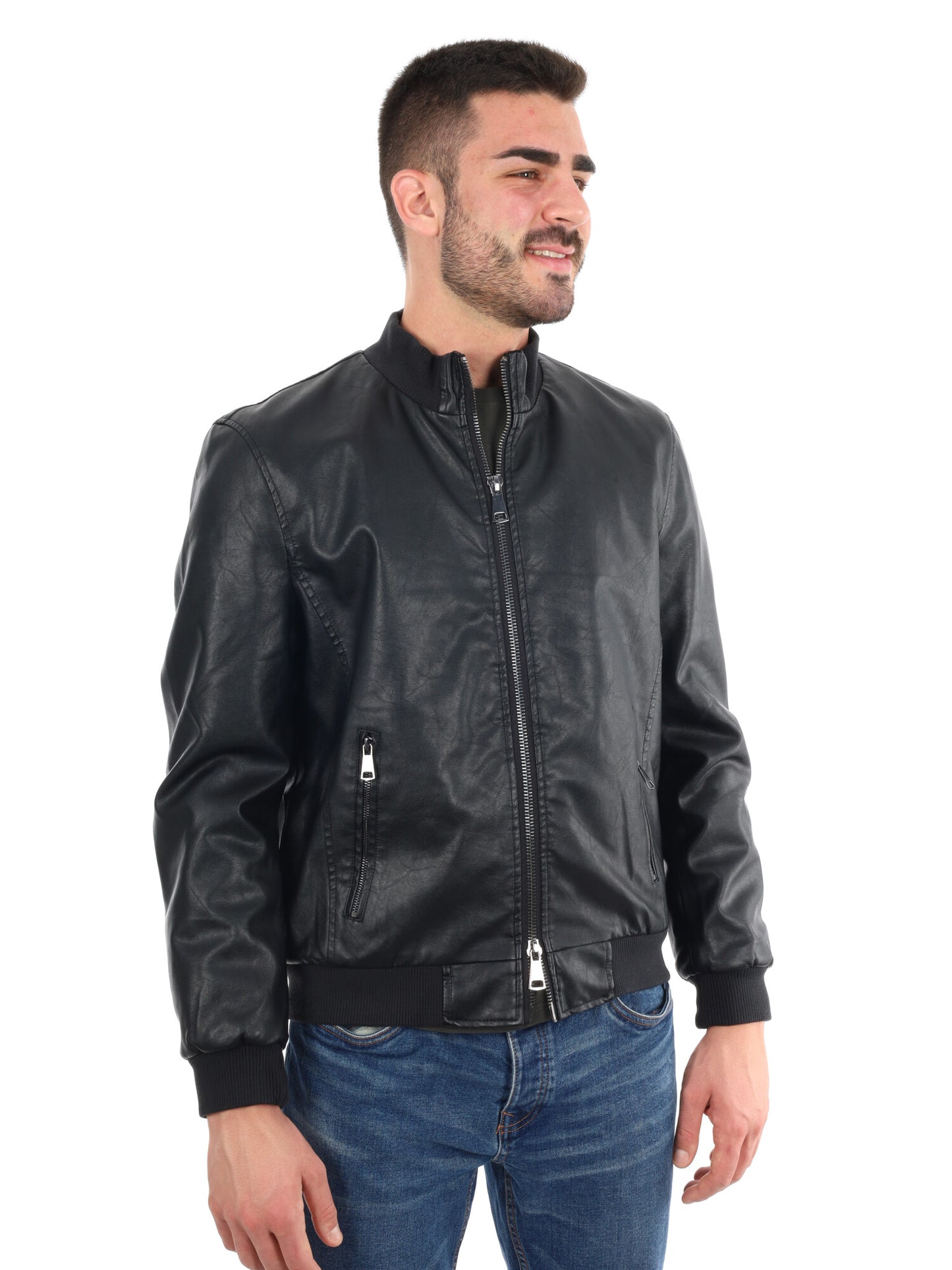 GIUBBINOIN ECOPELLE F.B. DA UOMO NERO