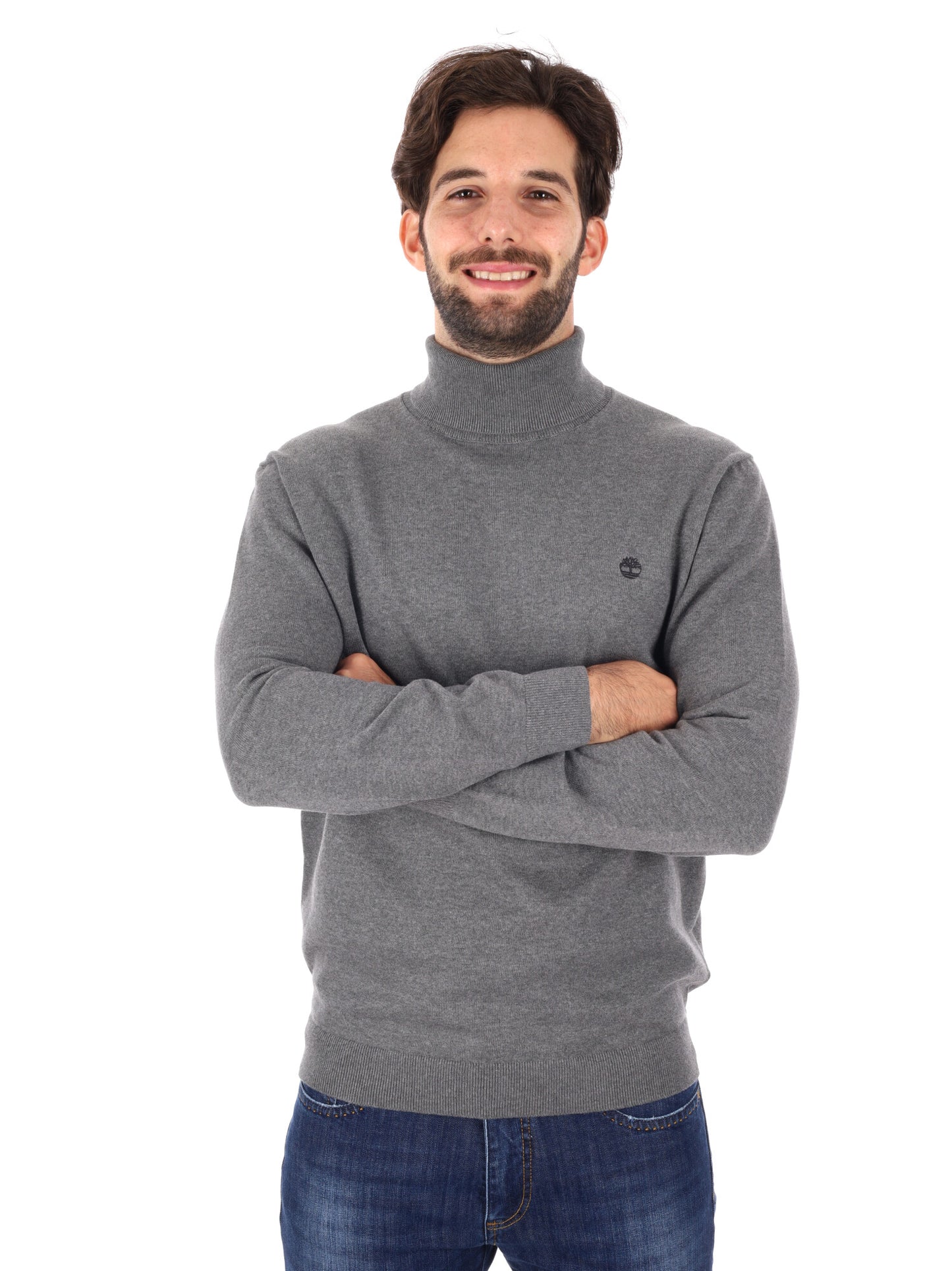 MAGLIA CON COLLO LUPETTO TIMBERLAND DA UOMO GRIGIO