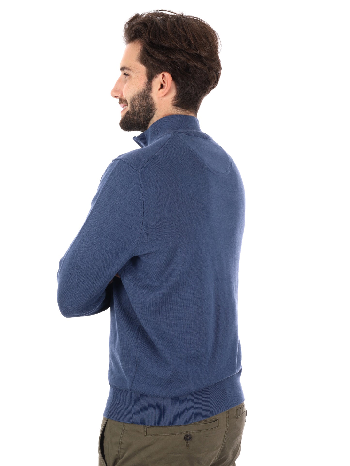 PULLOVER CON MEZZA ZIP WILLIAMS RIVER TIMBERLAND DA UOMO DENIM