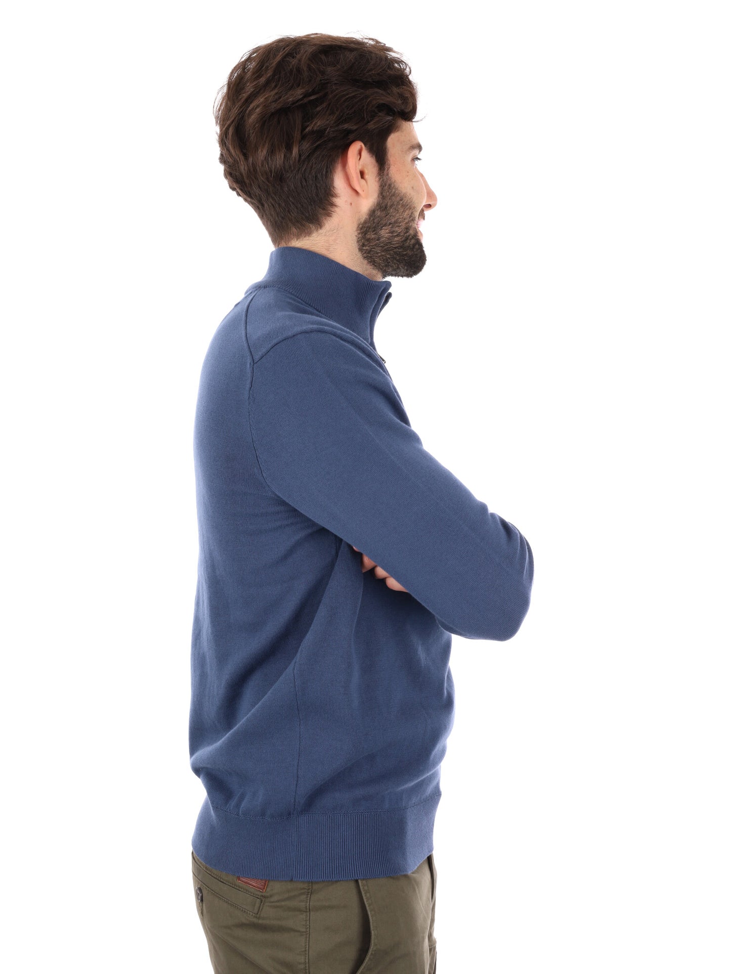 PULLOVER CON MEZZA ZIP WILLIAMS RIVER TIMBERLAND DA UOMO DENIM