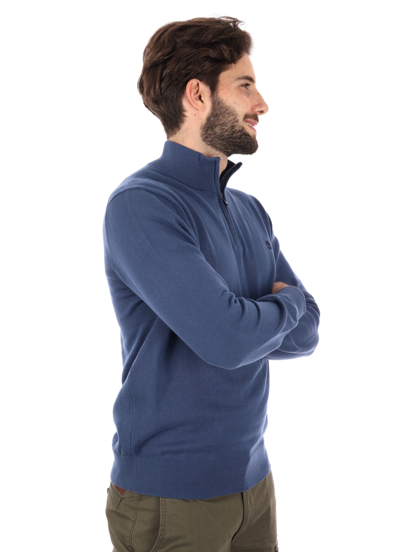 PULLOVER CON MEZZA ZIP WILLIAMS RIVER TIMBERLAND DA UOMO DENIM