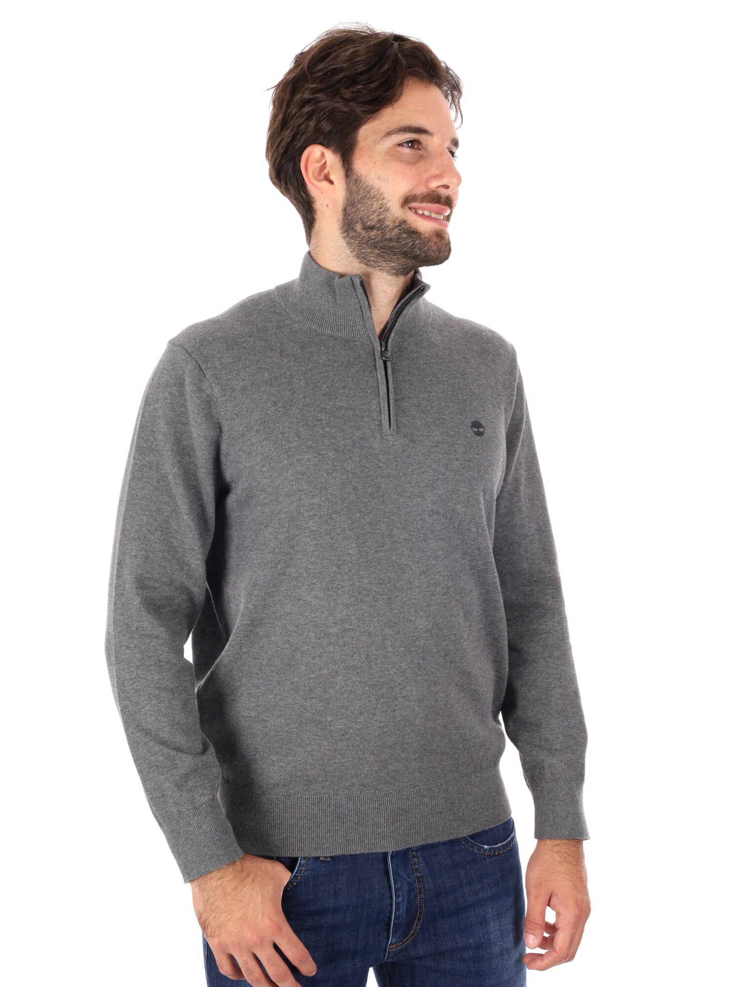 PULLOVER CON MEZZA ZIP WILLIAMS RIVER TIMBERLAND DA UOMO GRIGIO