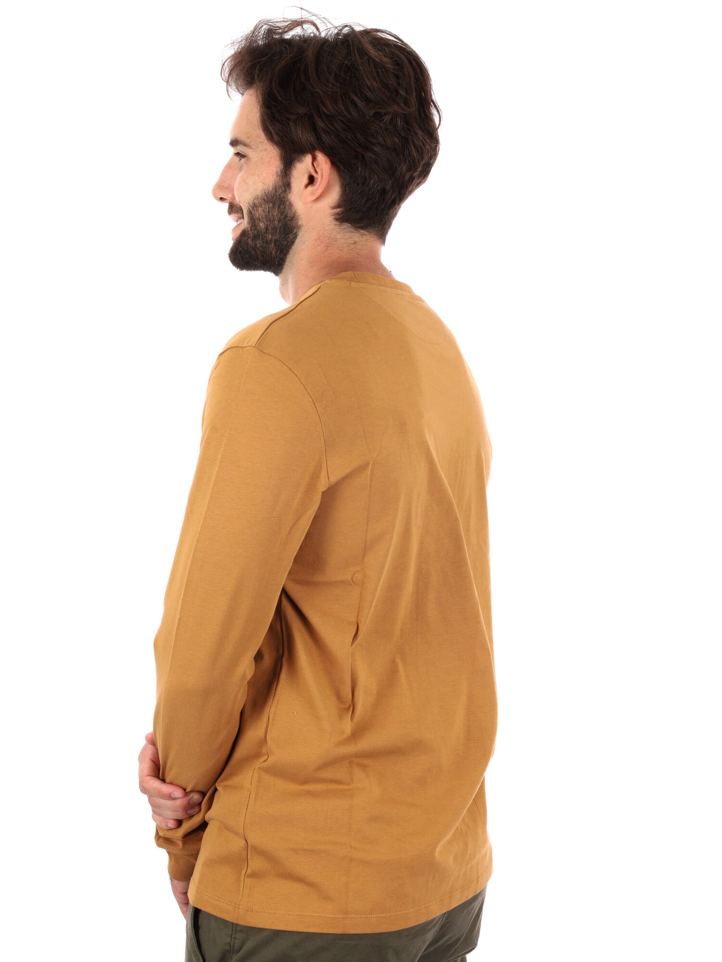 T-SHIRT MANICHE LUNGHE TIMBERLAND UOMO OCRA