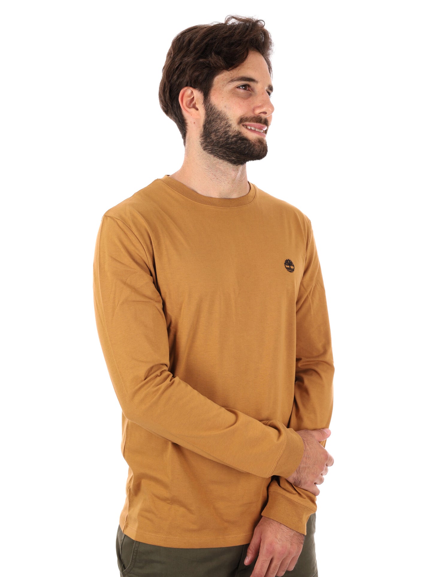 MAGLIA MANICHE LUNGHE DUNSTAN RIVER TIMBERLAND DA UOMO OCRA