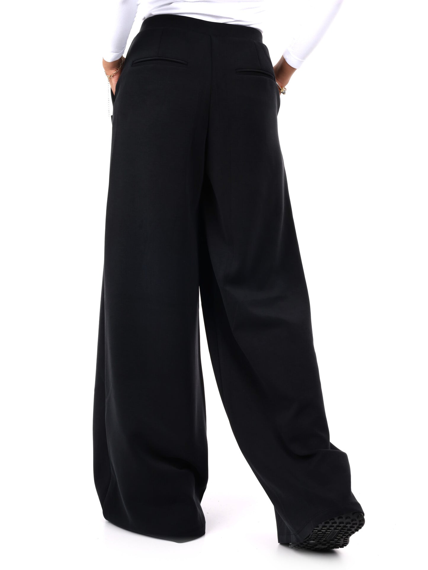 PANTALONE OLYMPE WIDE LEG GUESS DA DONNA NERO